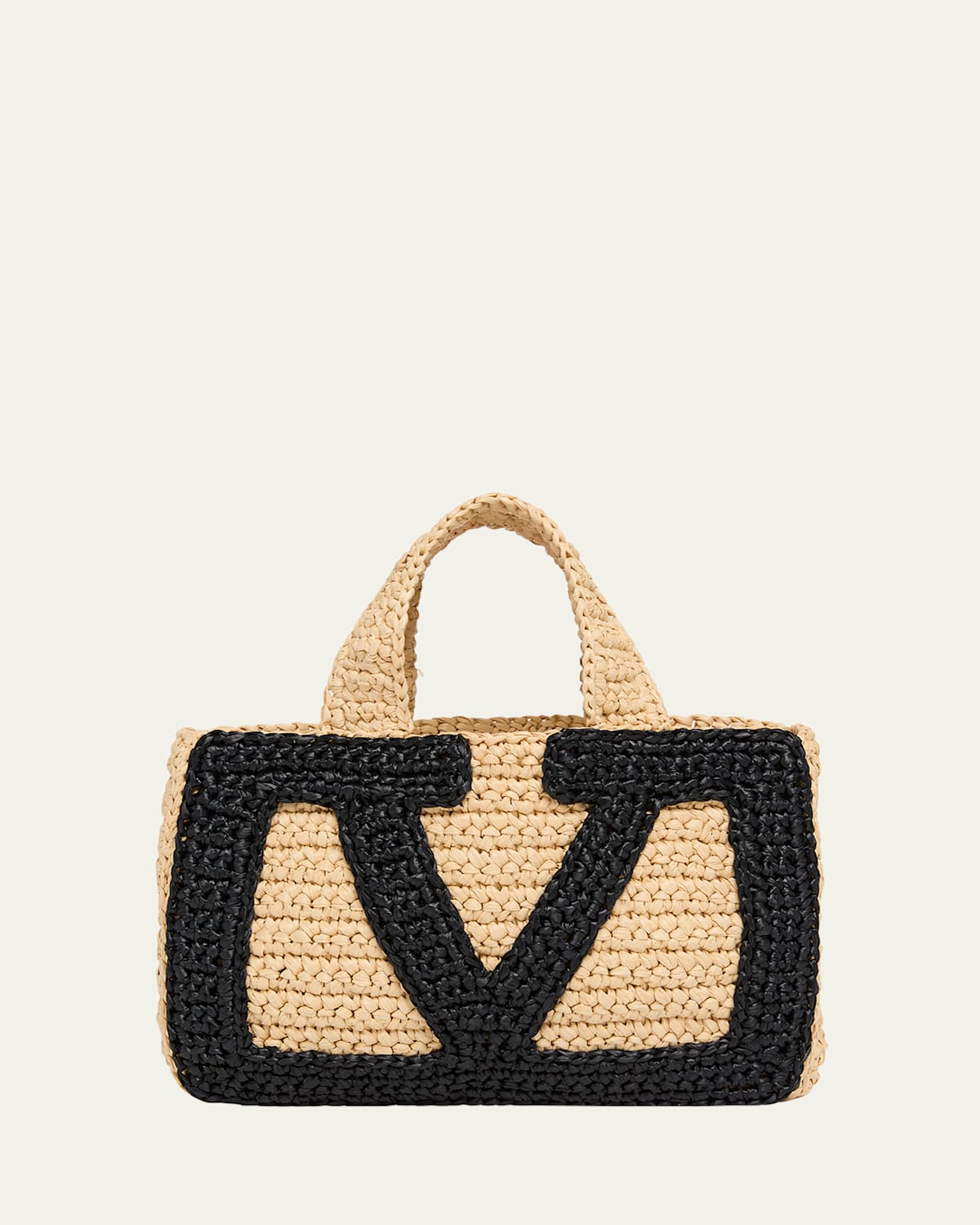 Viva Superstar Crochet Raffia Small Tote Bag