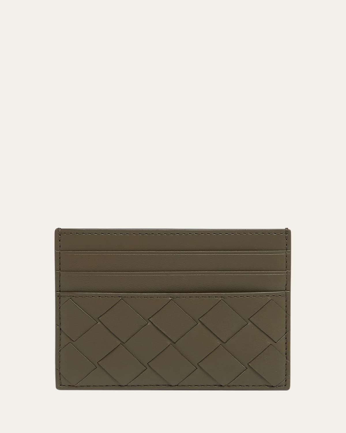Bottega Veneta Men's Intrecciato 15 Leather Card Holder