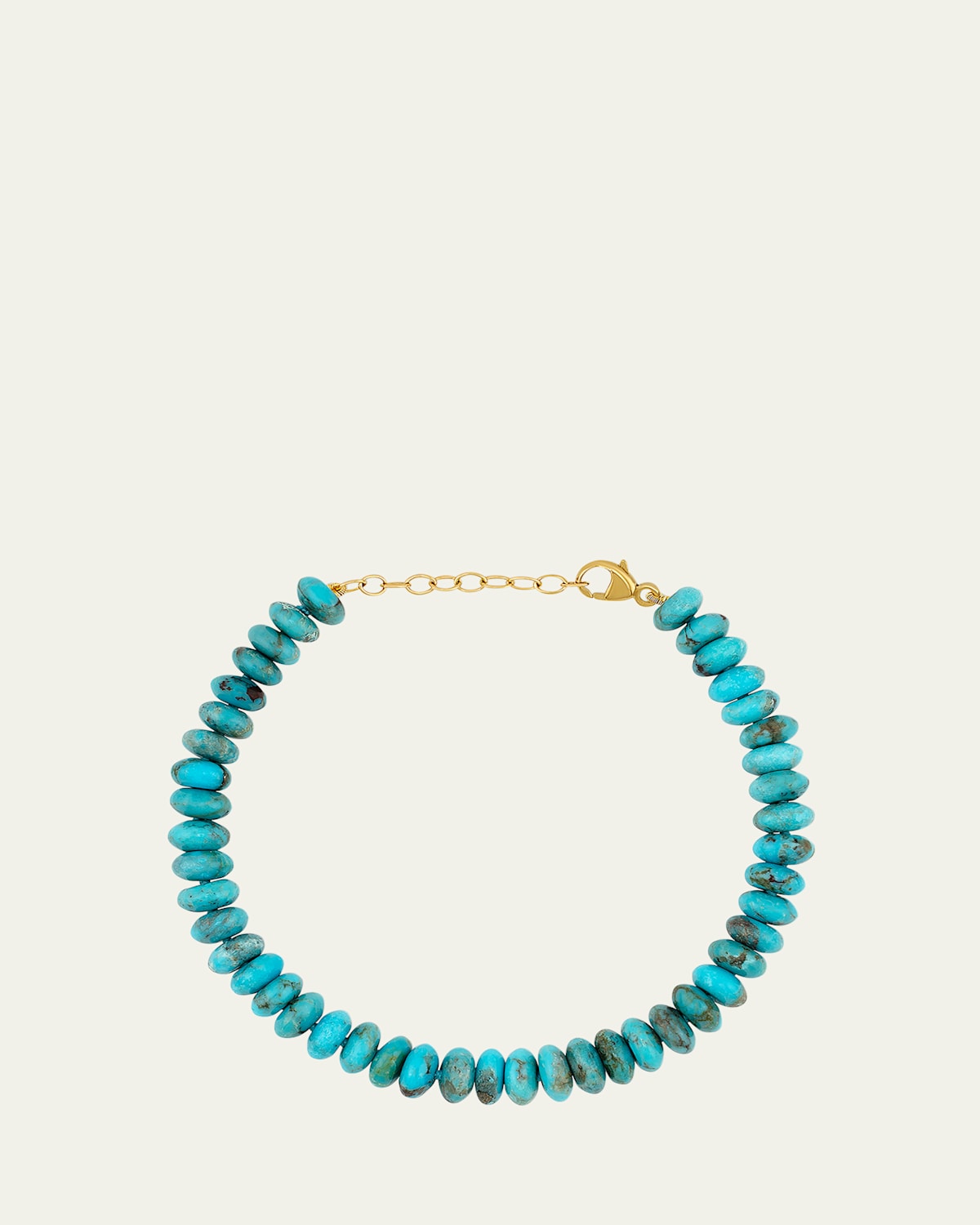 Nevada Kingman Turquoise Rondelle Bracelet