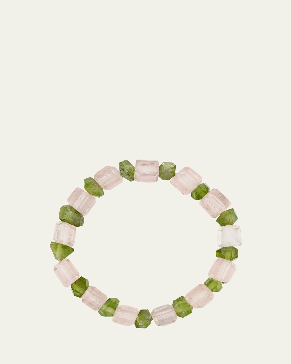 Gaia Rose Quartz & Peridot Stretch Bracelet
