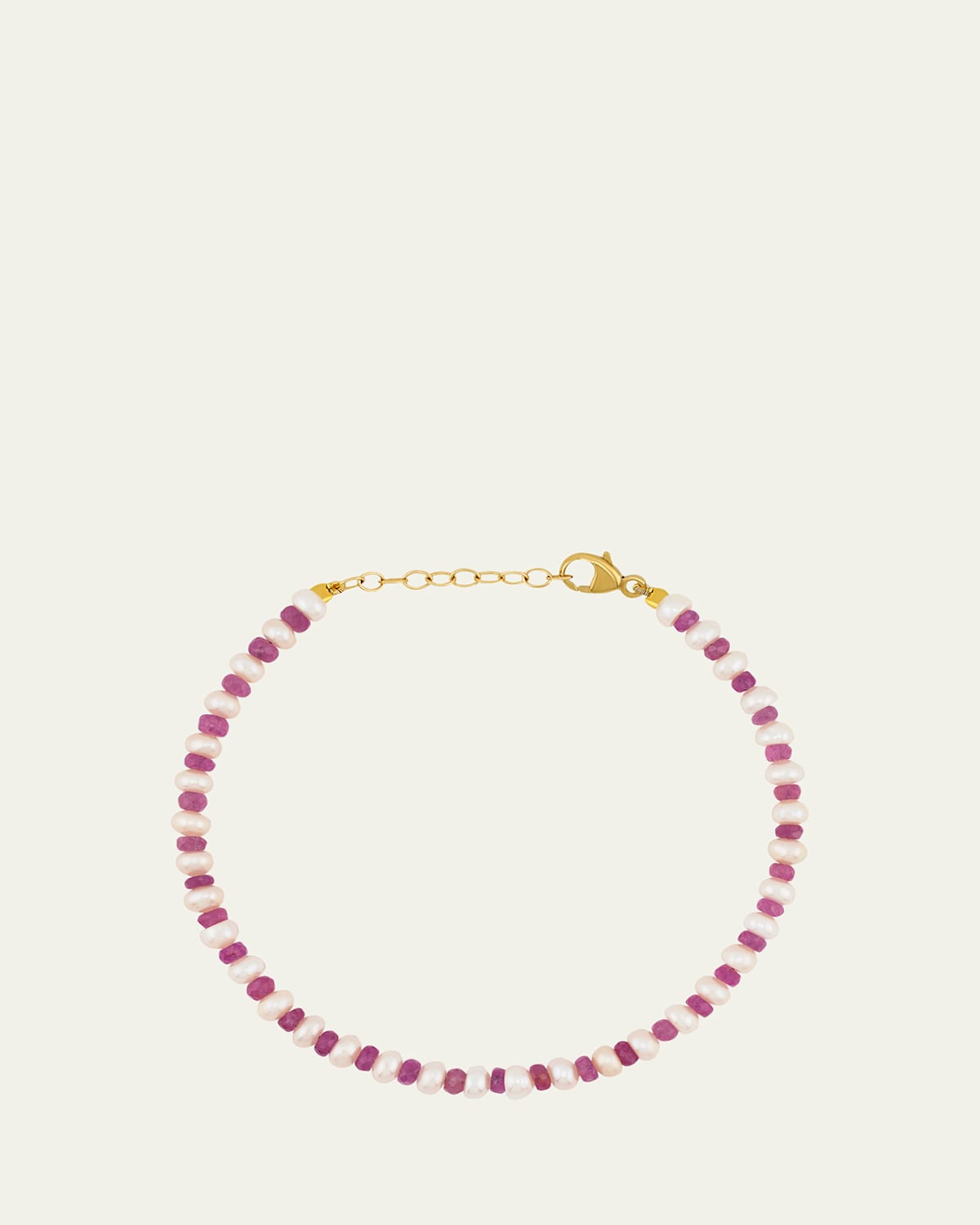Ocean Connection Pink Sapphire and Pearl Bracelet