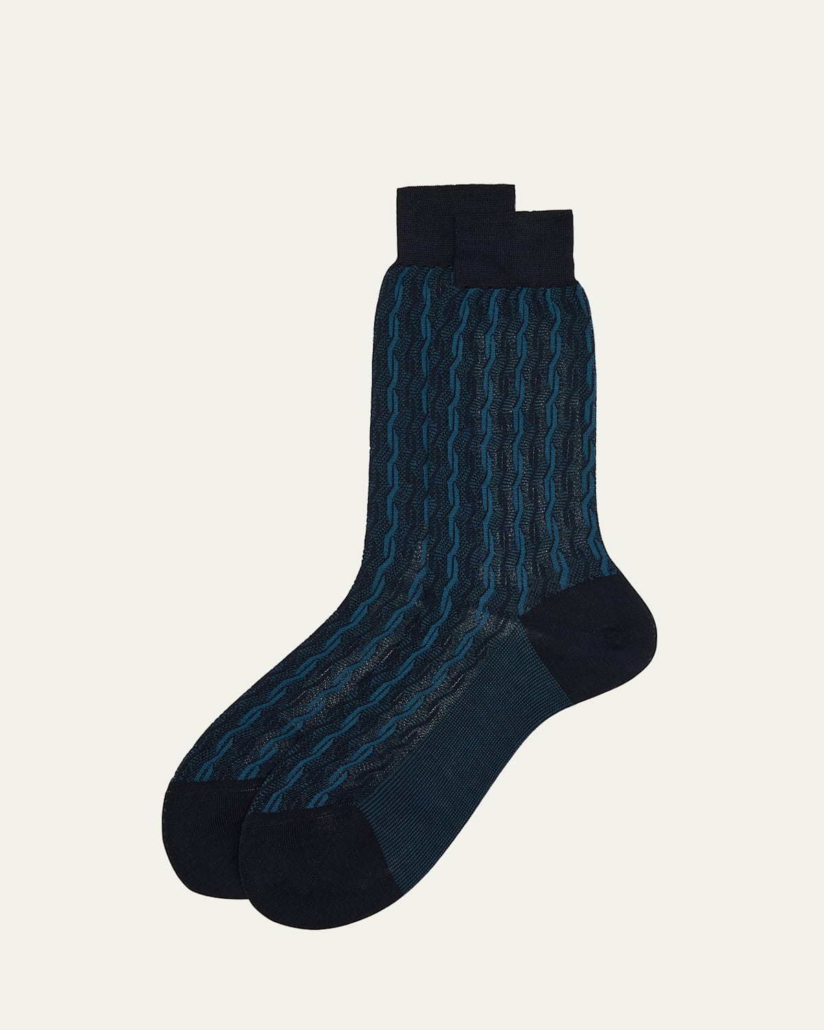 Men's Cotton Cable Weave Crew Socks