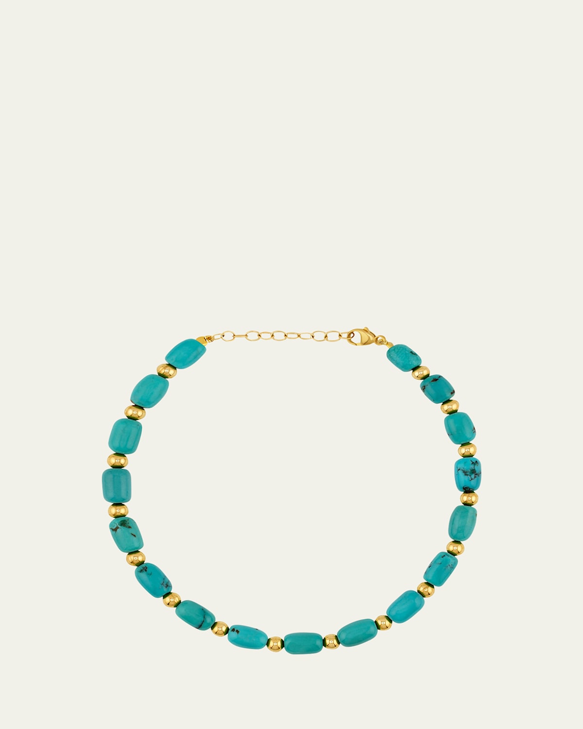 Turquoise and Gold Bead Bracelet