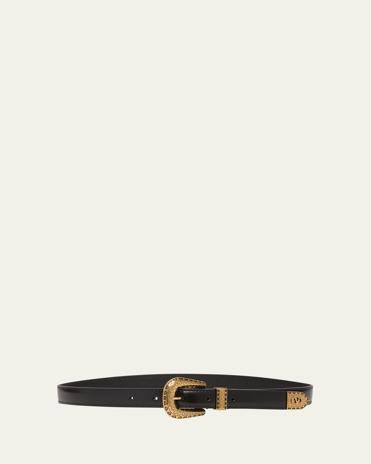 Valentino Garavani VLogo Signature Brushed Leather Belt, 20mm | Thumbnail 4