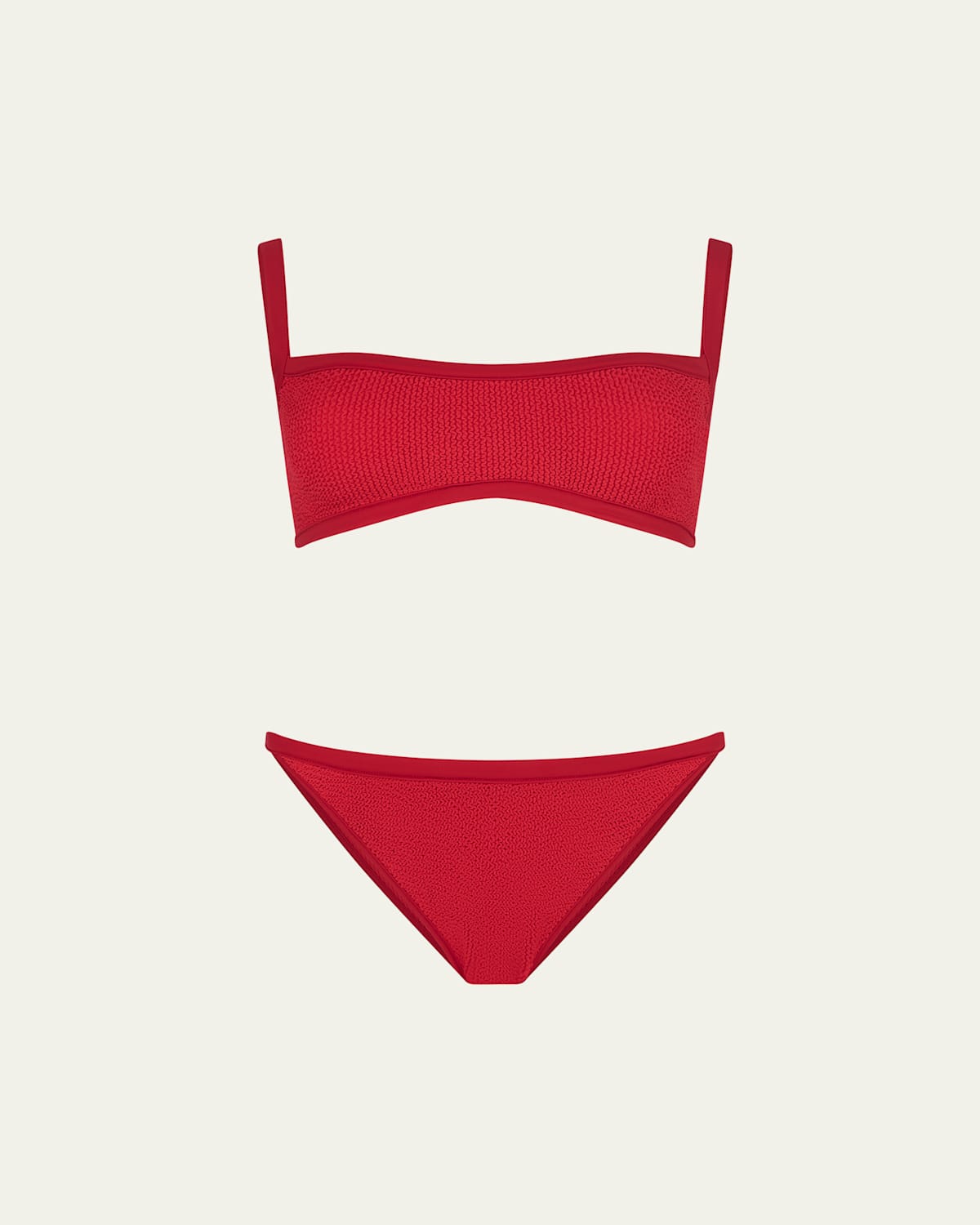 Shop Hunza G Tyler Tonal Two-piece Swimsuit