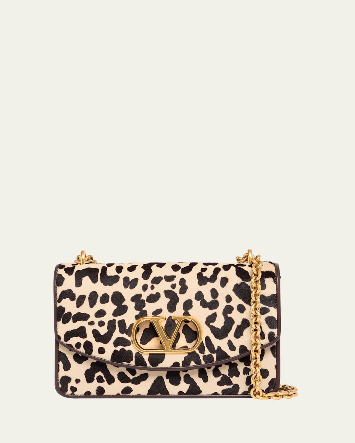 Valentino Garavani Vain Leopard-Print Calf Hair Shoulder Bag