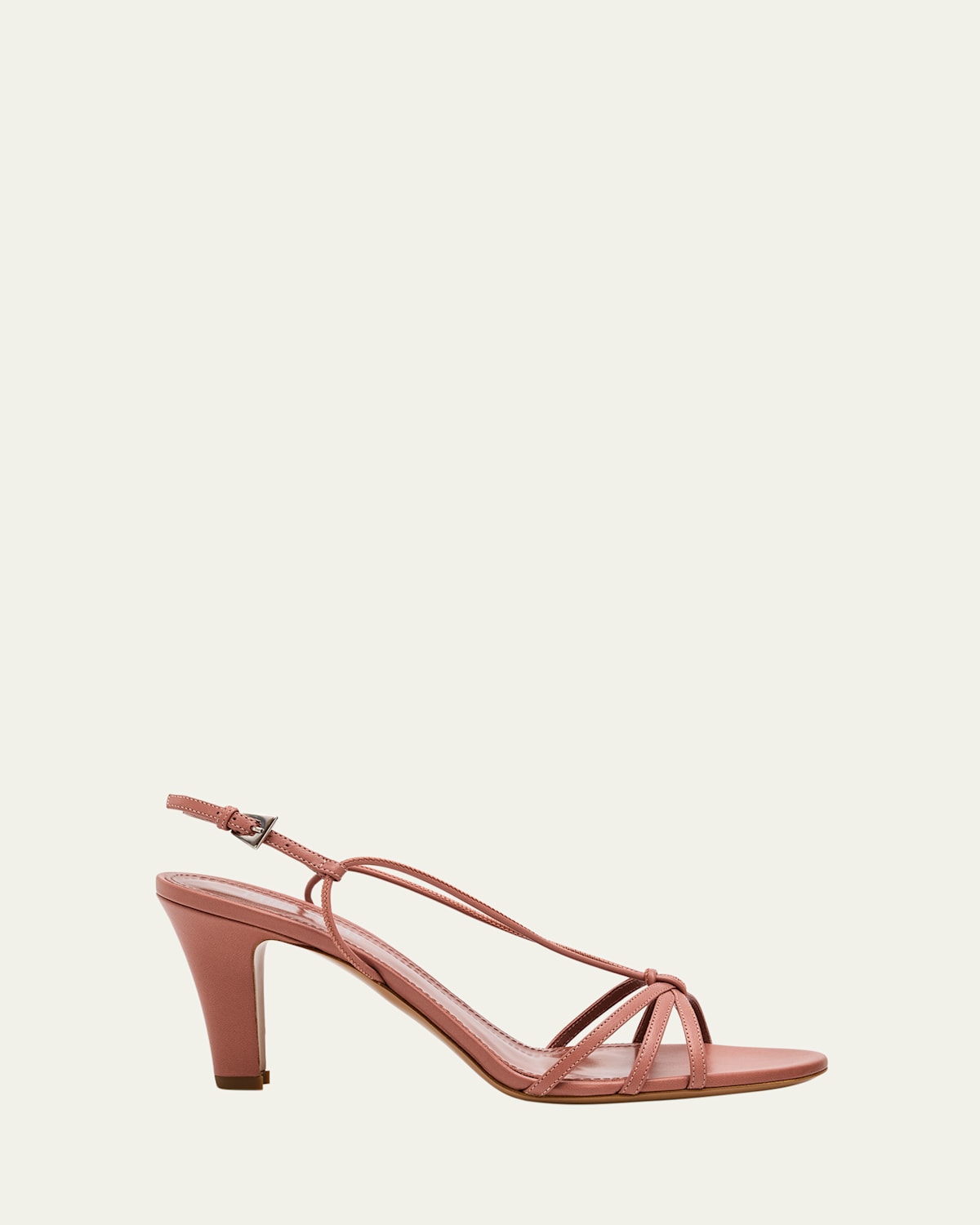 Paris Texas Bianca Strappy Leather Slingback Sandals In Texas Rose