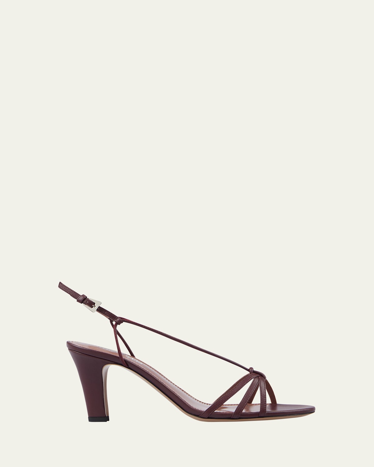 Paris Texas Bianca Leather Strappy Slingback Sandals In Rouge Noir