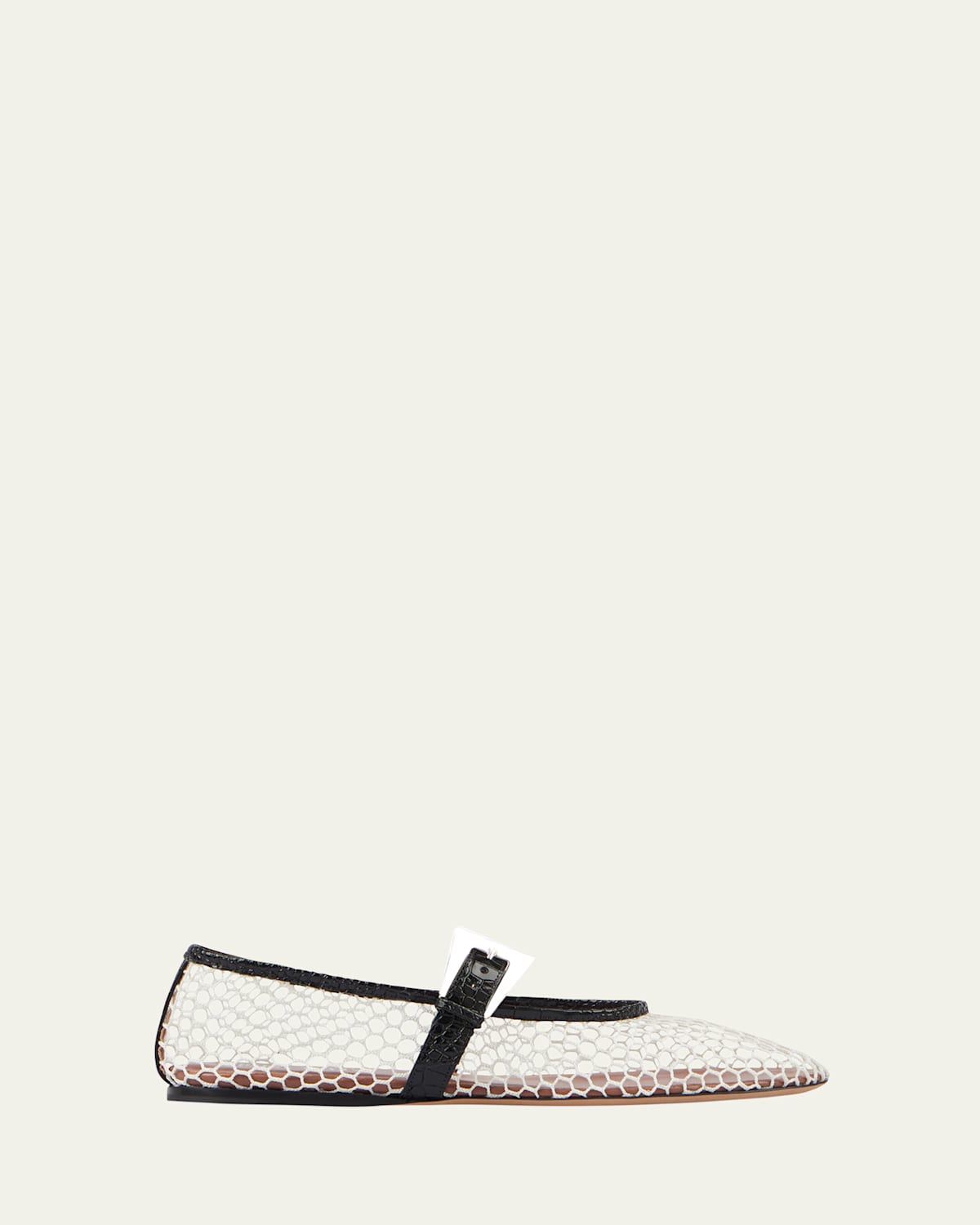 Paris Texas Sveva Net Mary Jane Ballerina Flats