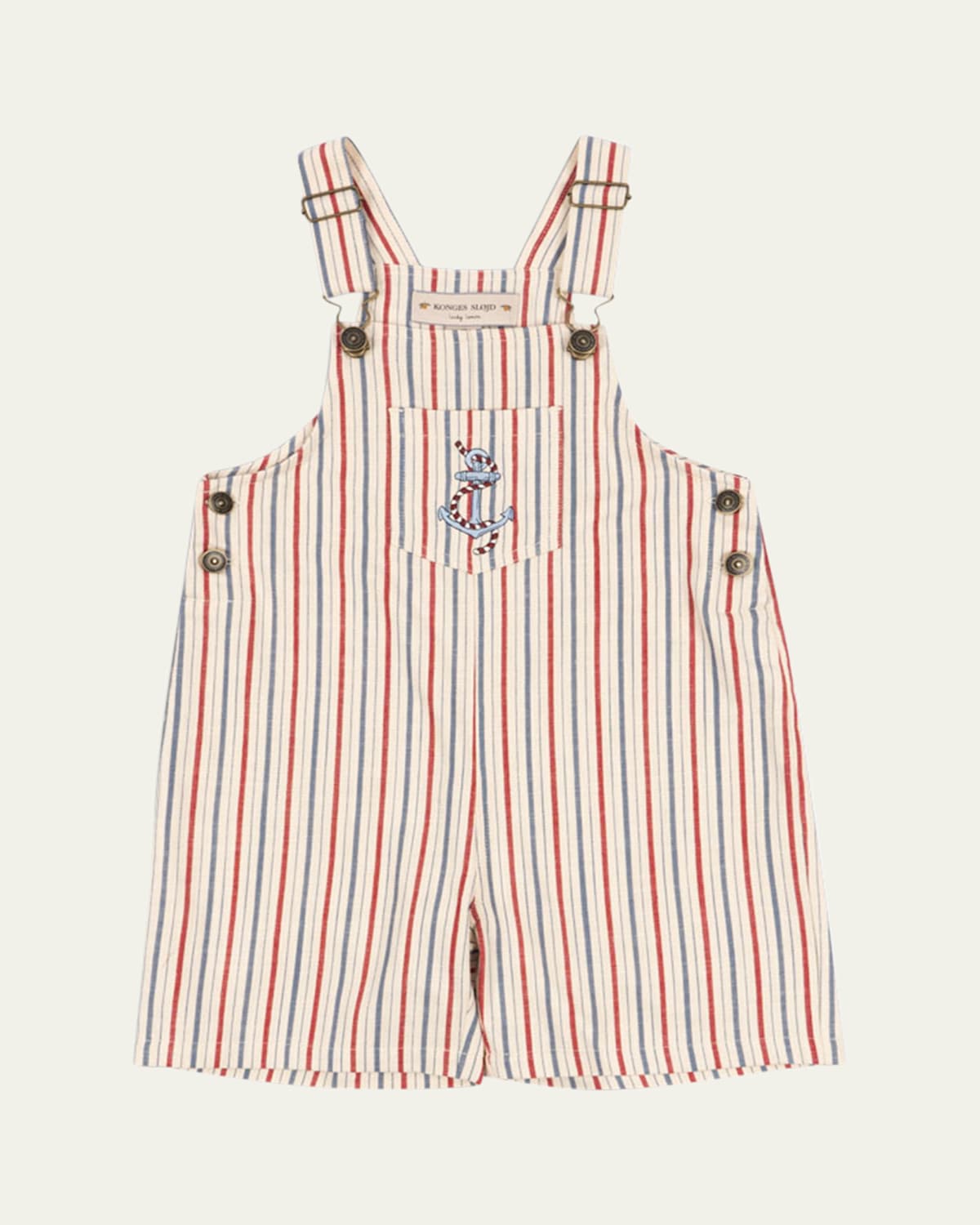 Konges Slojd Boy's Marlon Striped Overalls In Multi