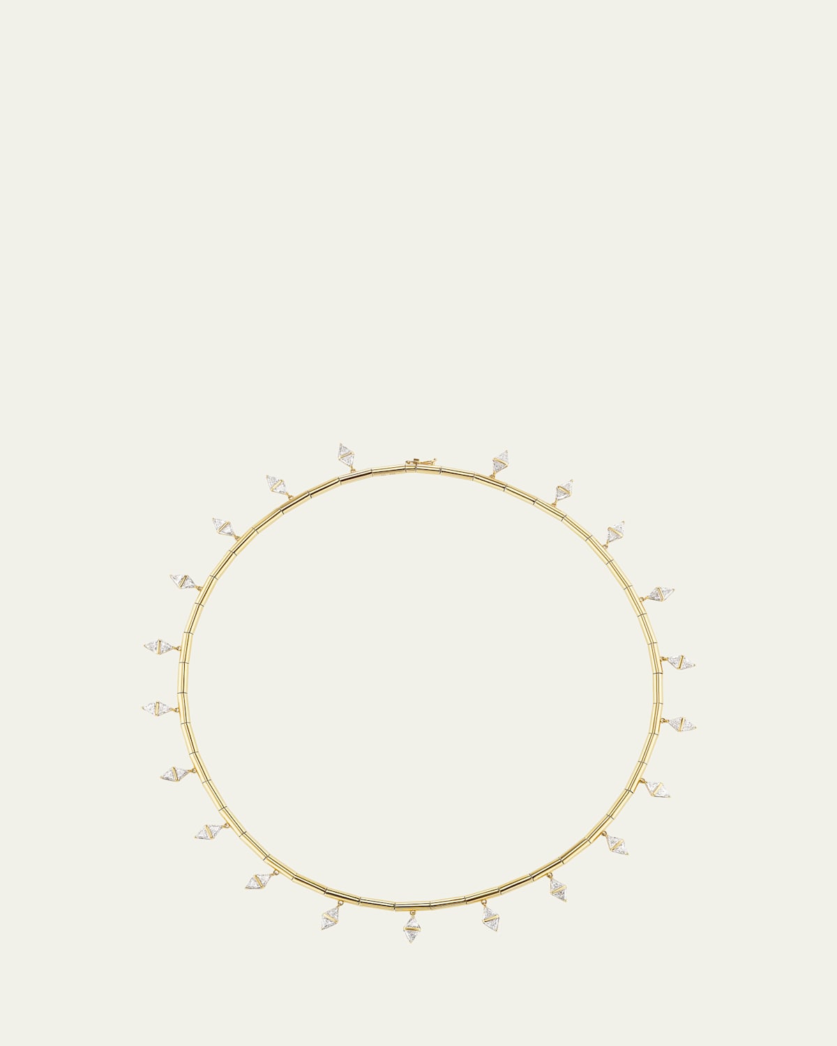 18K Yellow Gold Tilly Fringe Statement Necklace with Diamonds, 16"L