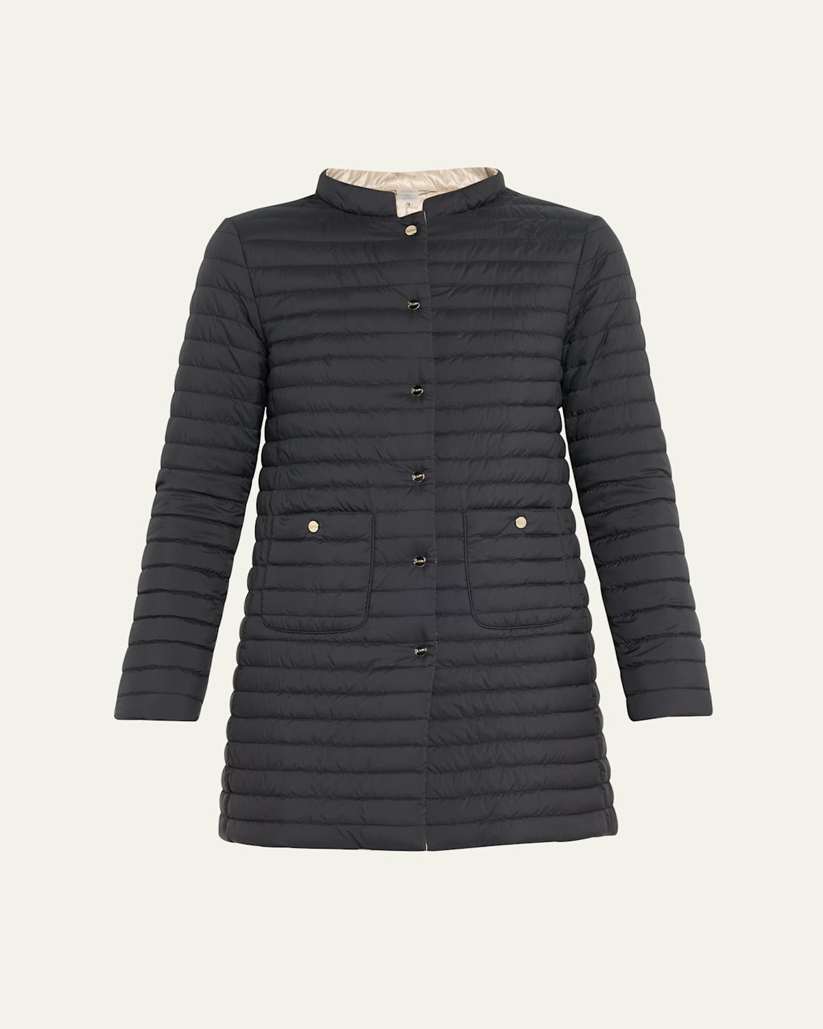 Herno Matte To Shiny Reversible Puffer Coat
