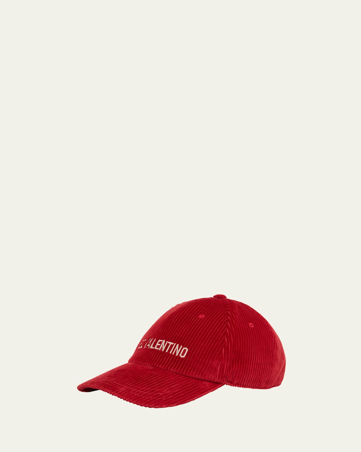 Valentino Garavani Men's Corduroy Logo Baseball Cap