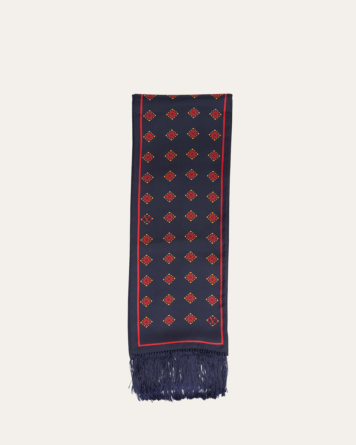 Valentino Men's Printed Silk Bandeau Scarf