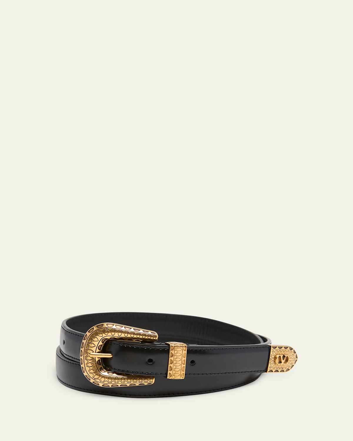 Valentino Garavani Men's Vlogo Signature Skinny Leather Belt
