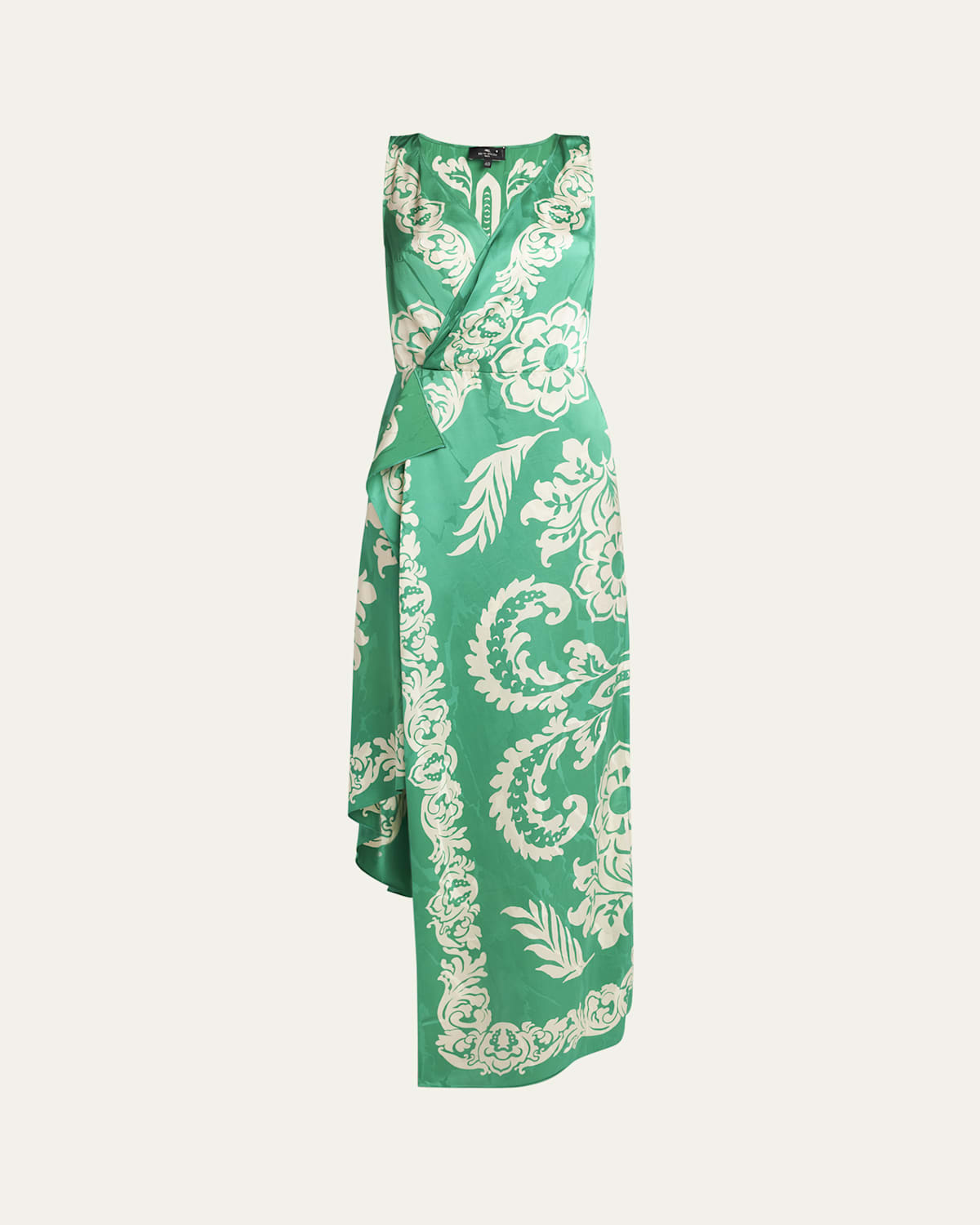 Wrap Draped Sleeveless Maxi Dress