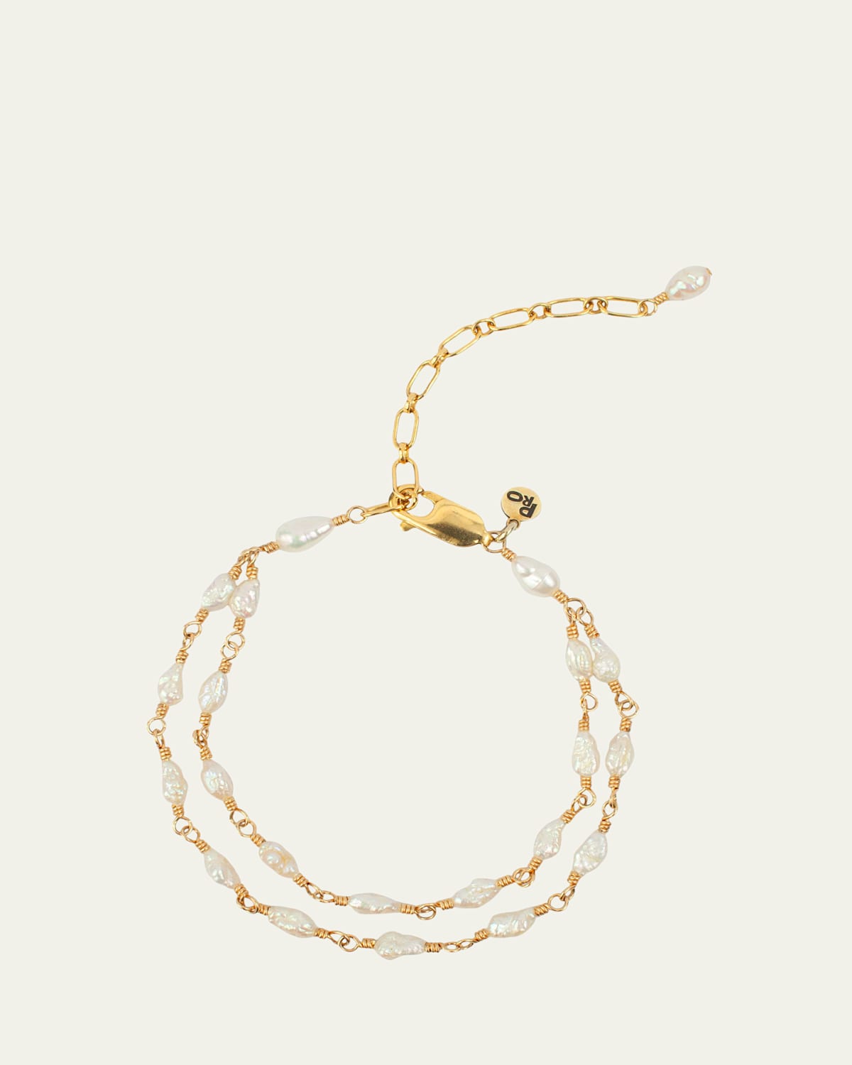 Crispy Rice Bracelet with Pearls