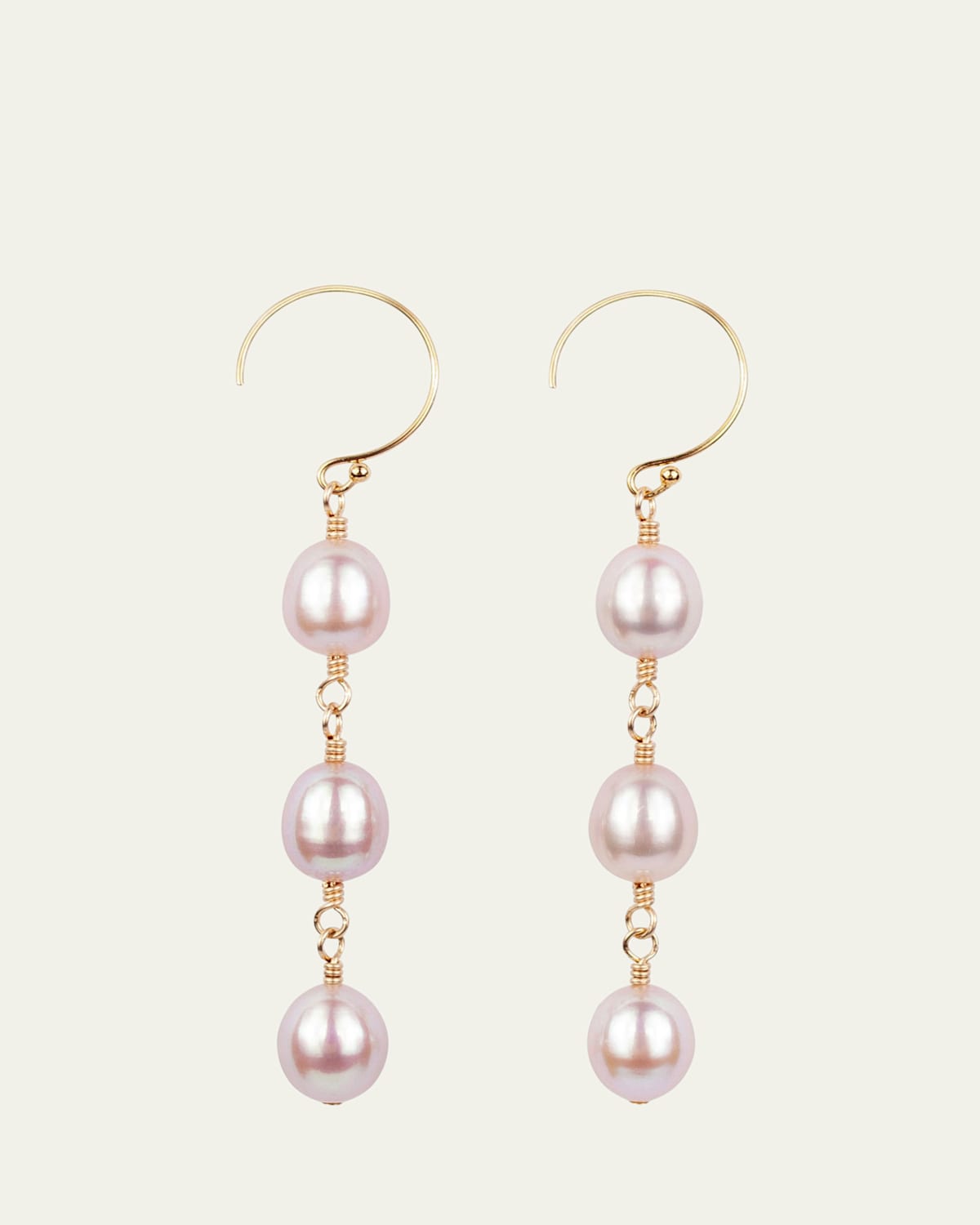 Blush Earrings with Pearls