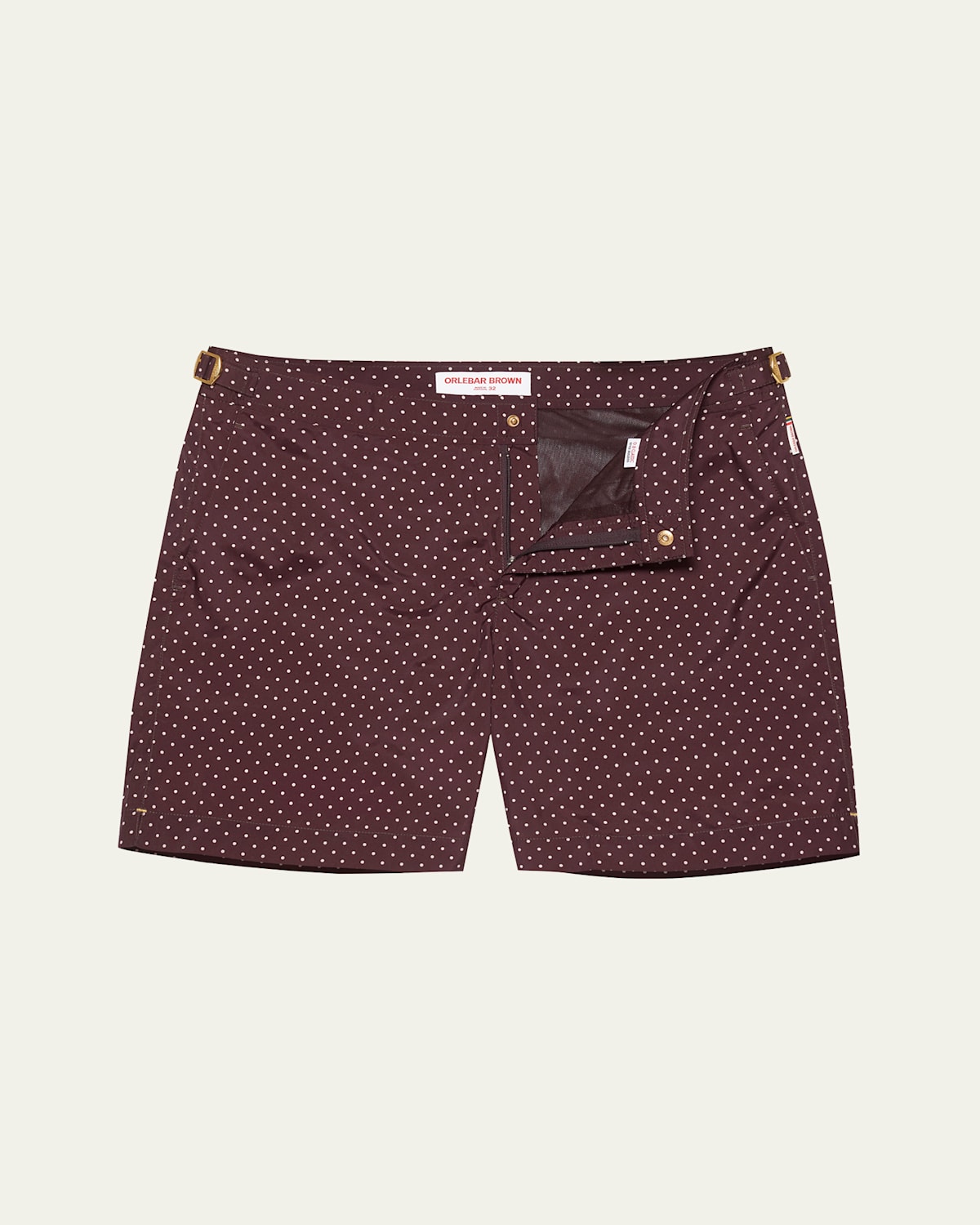 Orlebar Brown Bulldog Polka Dot 6 Swim Trunks In Damson