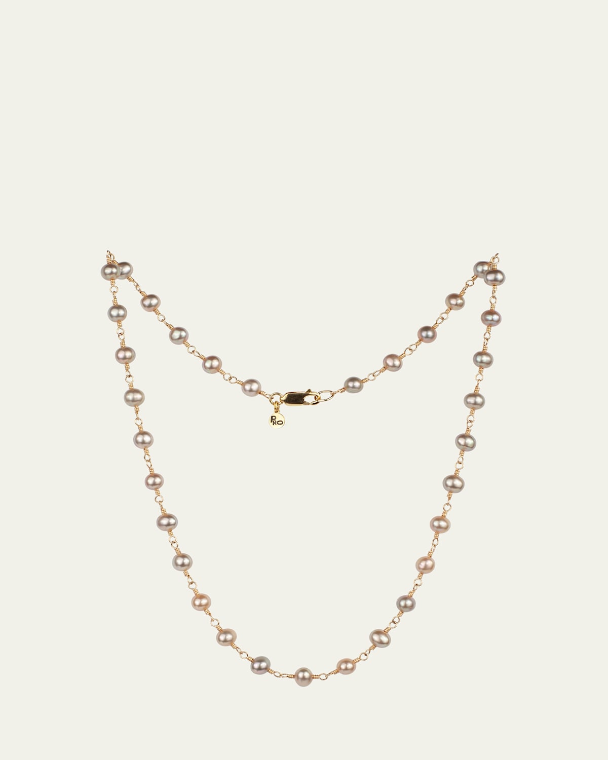 Canyon Necklace with Pearls, 16"L