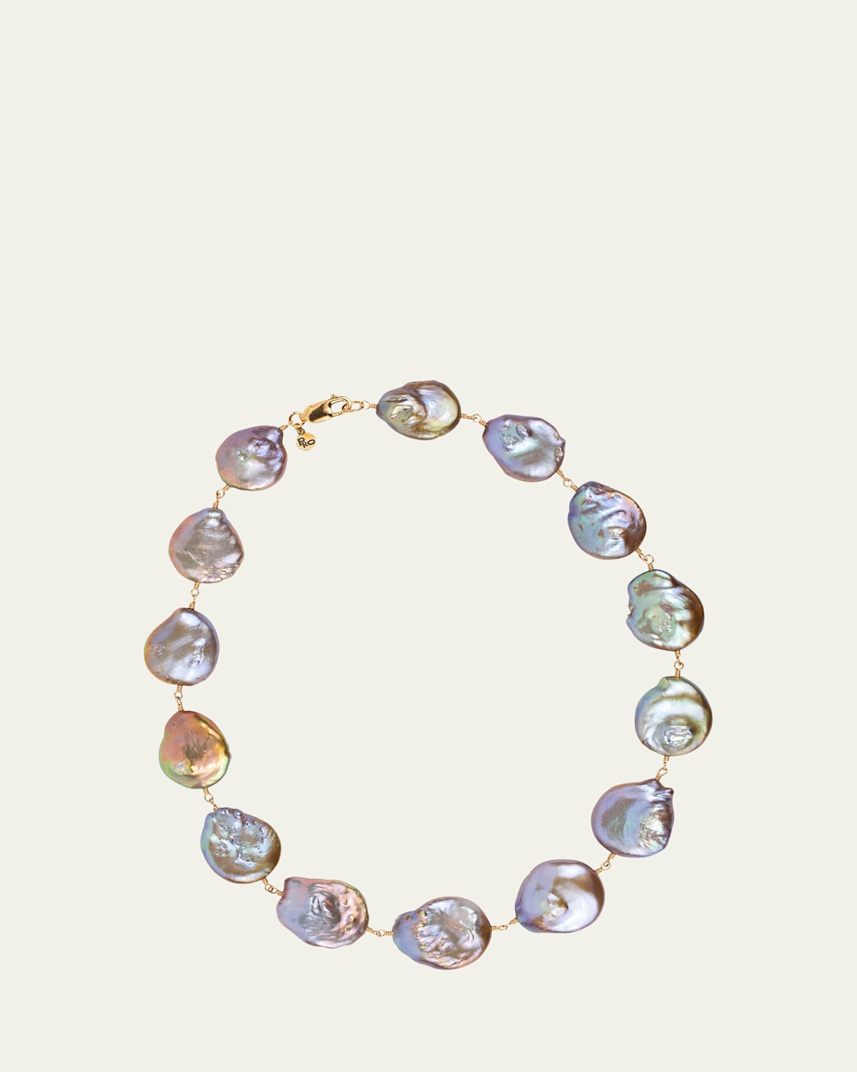 Lavender Pearl Necklace, 17"L