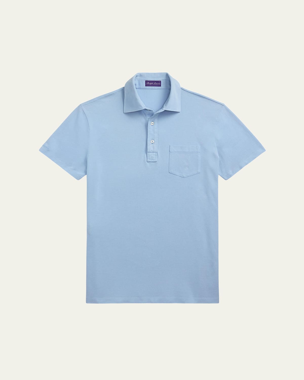 Ralph Lauren Men's Custom Slim Pique Polo Shirt In Blue