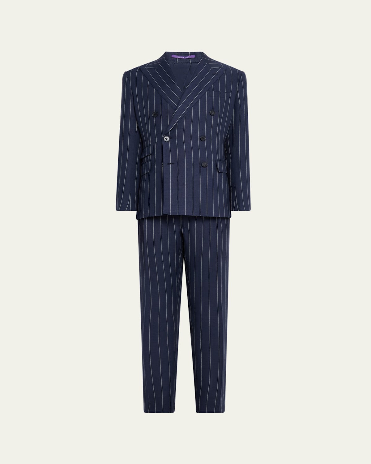 Men's Kent Hand-Tailored Pinstripe Twill Suit