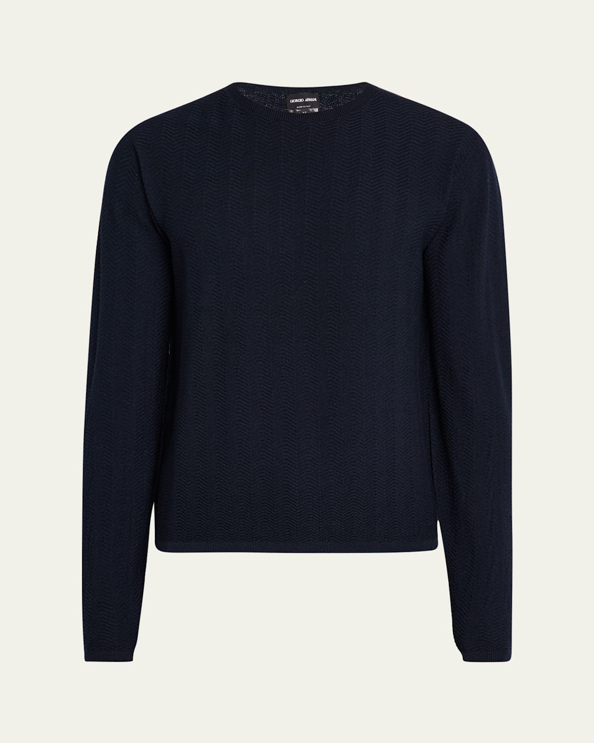 Men's Chevron Knit Crewneck Sweater