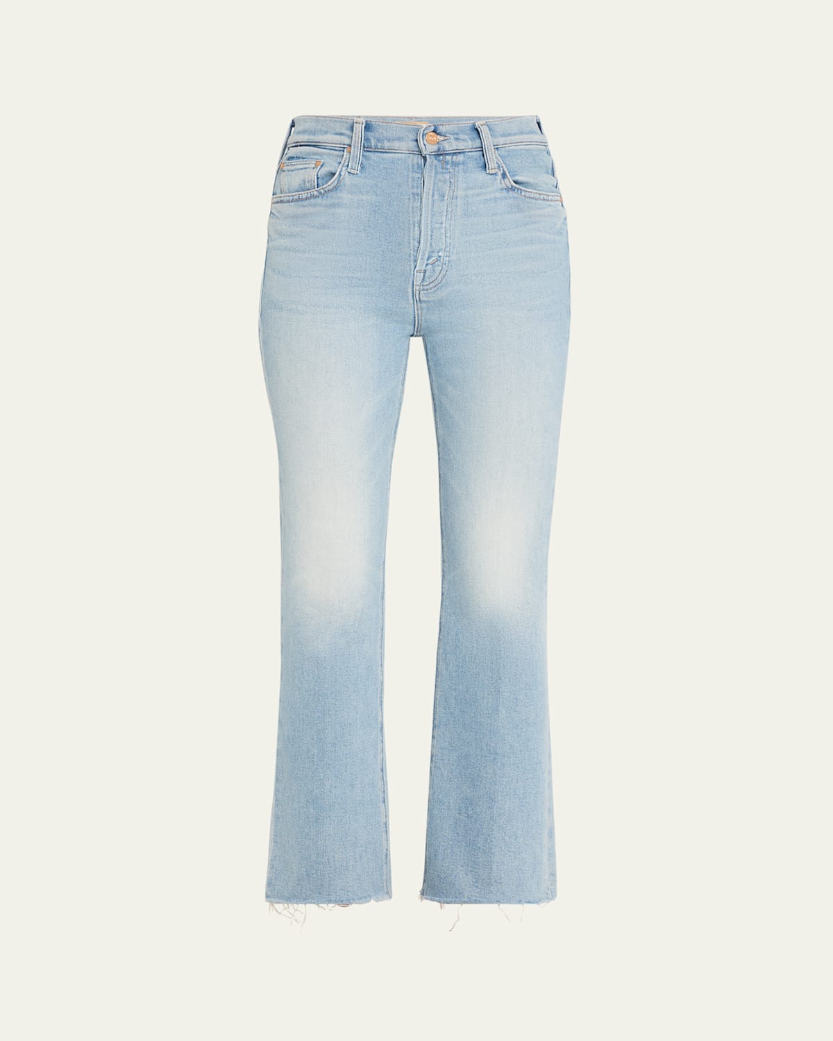 Mother The Tripper Flood Fray Jeans In Look Ma No Hands