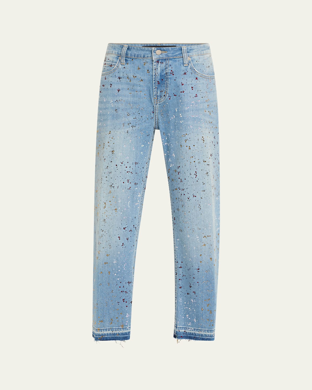 Libertine Meteor Shower Straigth-leg Ankle Boyfriend Jeans In Blue