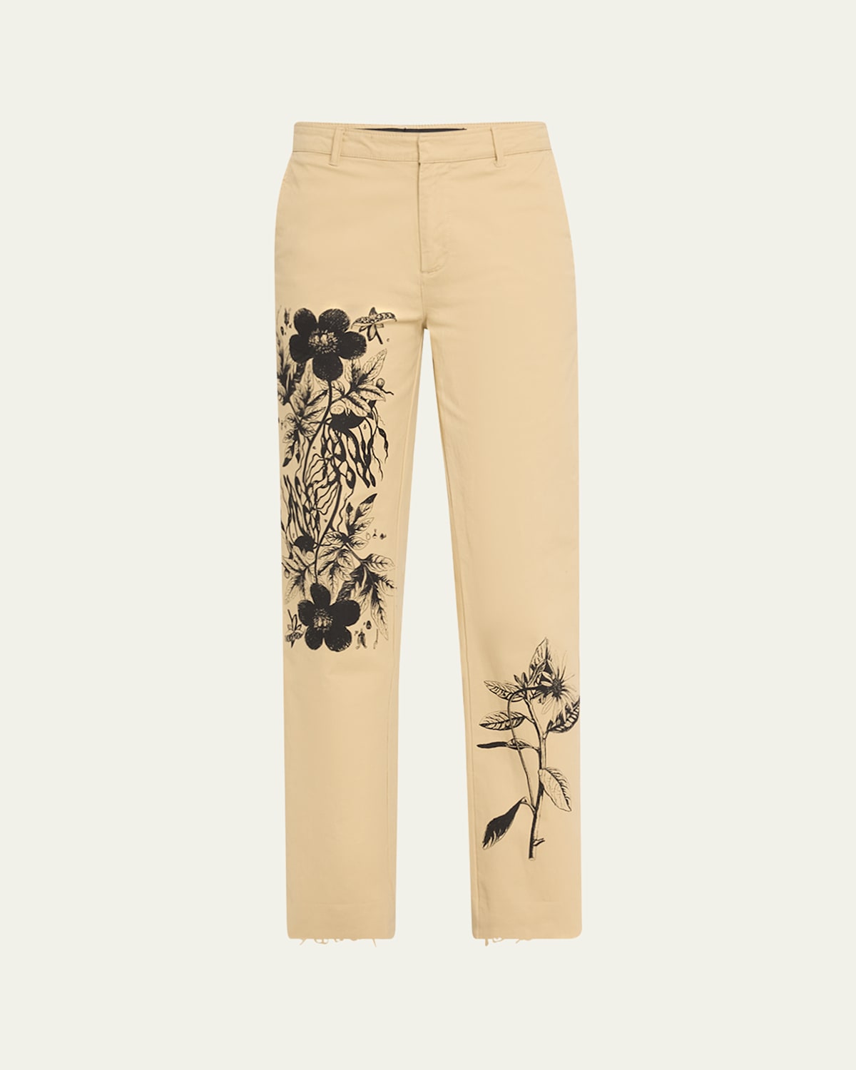 Libertine Goth Botanical Chino Pants In Gray