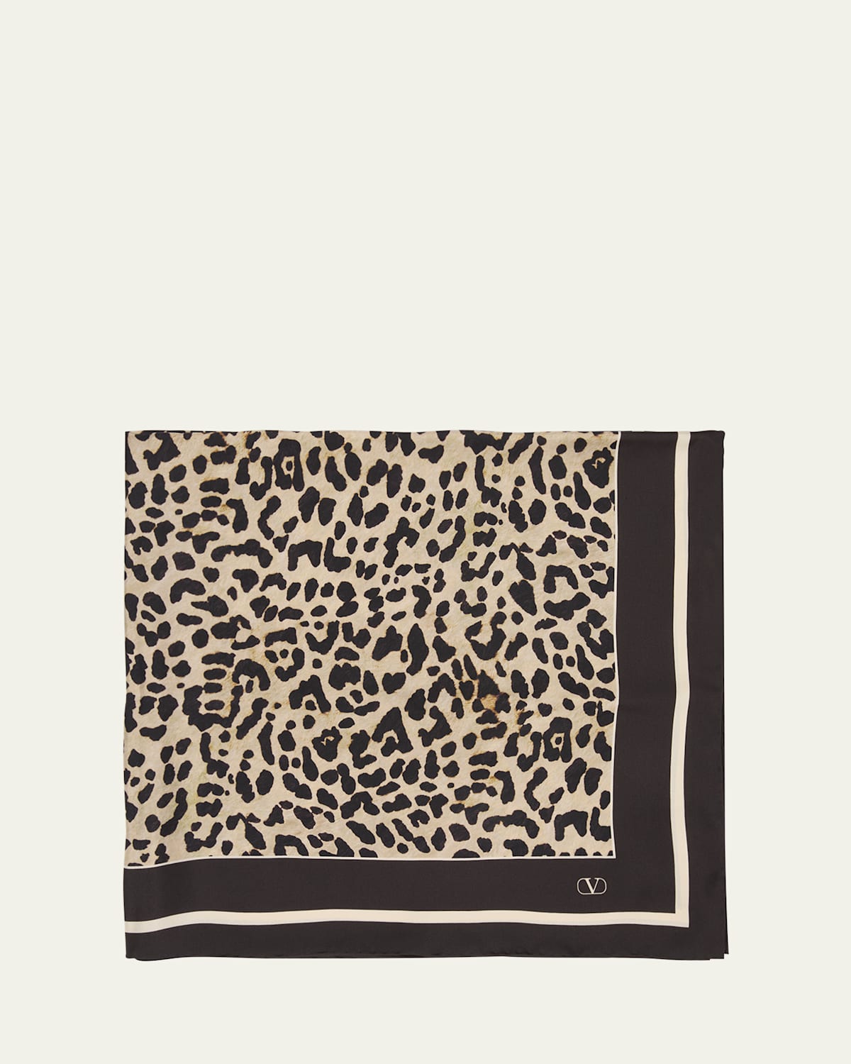 Valentino Animal Print Silk Scarf