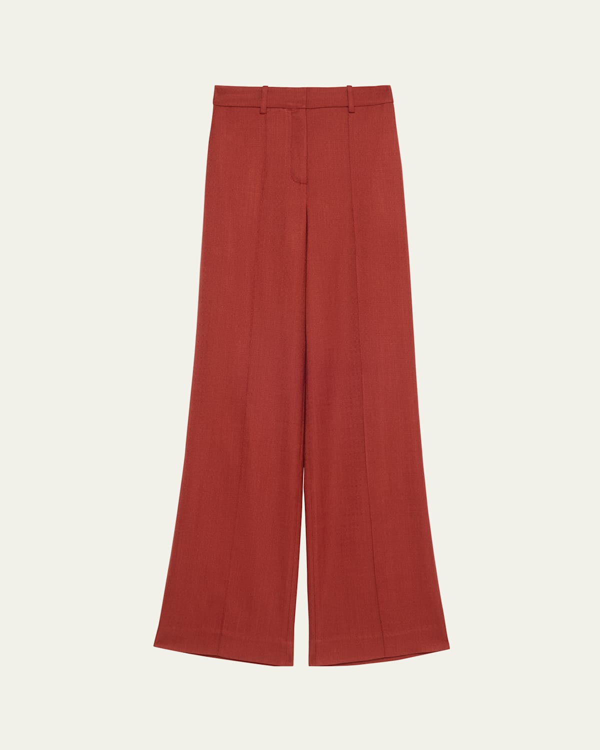 Adam Lippes Wyatt Stretch Canvas Wide-leg Pants In Red