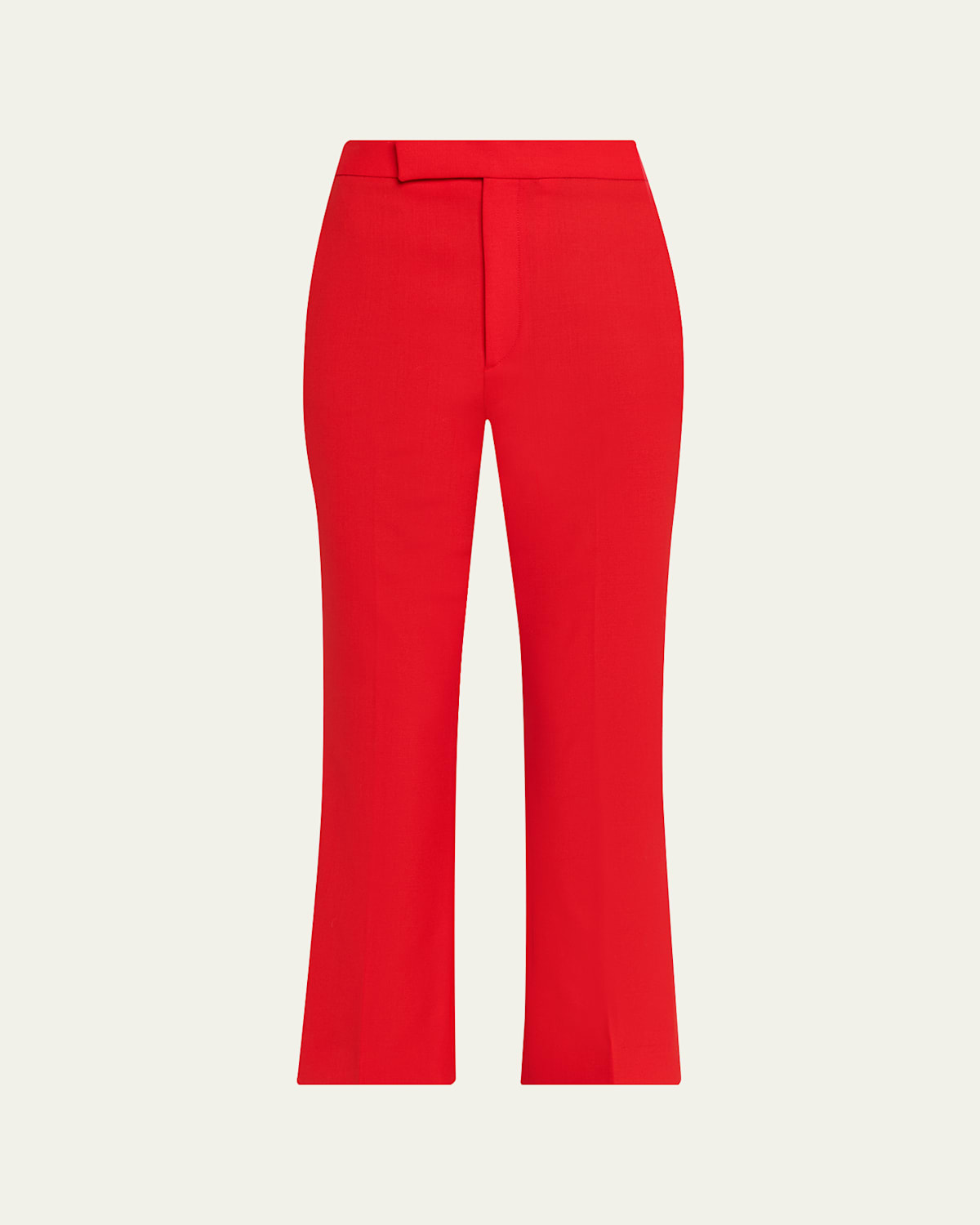 Maria Mcmanus High-rise Straight-leg Crop Trousers In Red