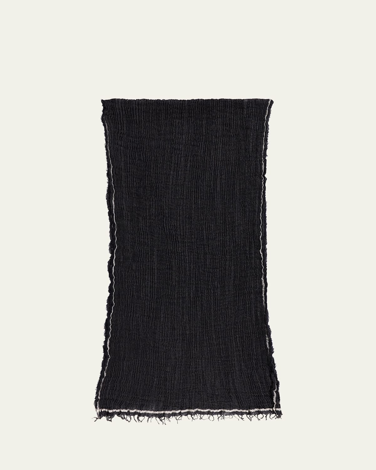 Men's Cashmere and Silk Pleated Scarf