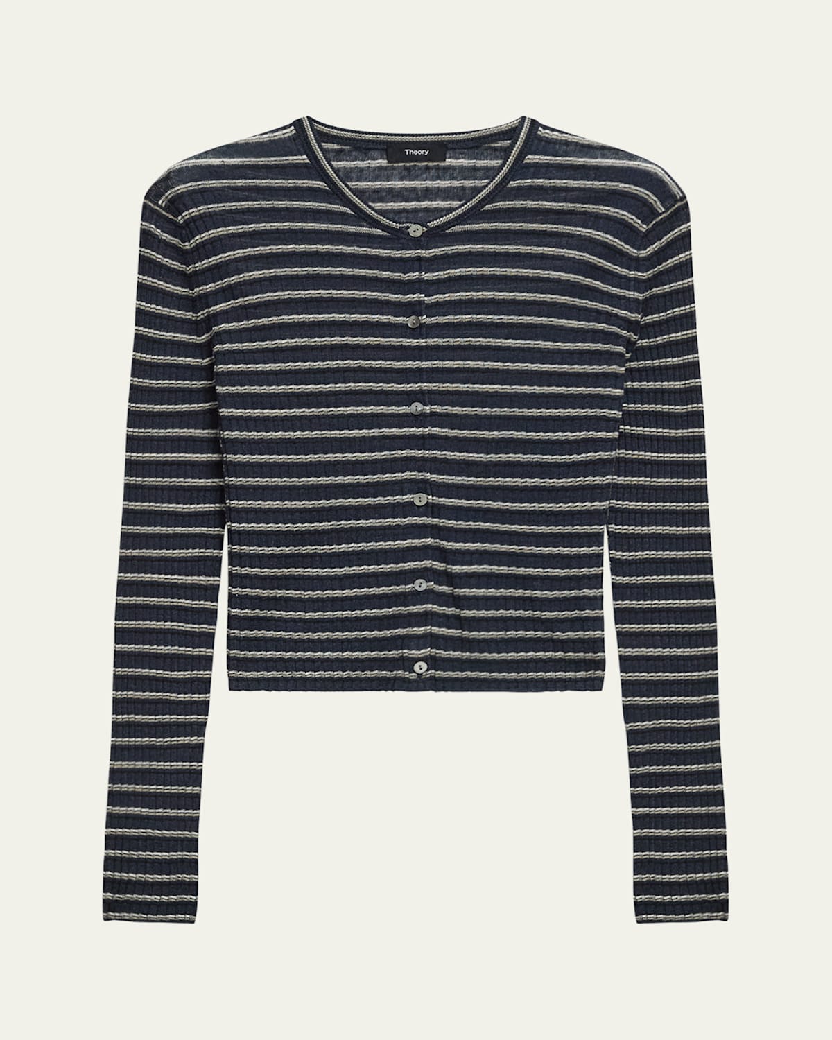 Stripe Cropped Cardigan