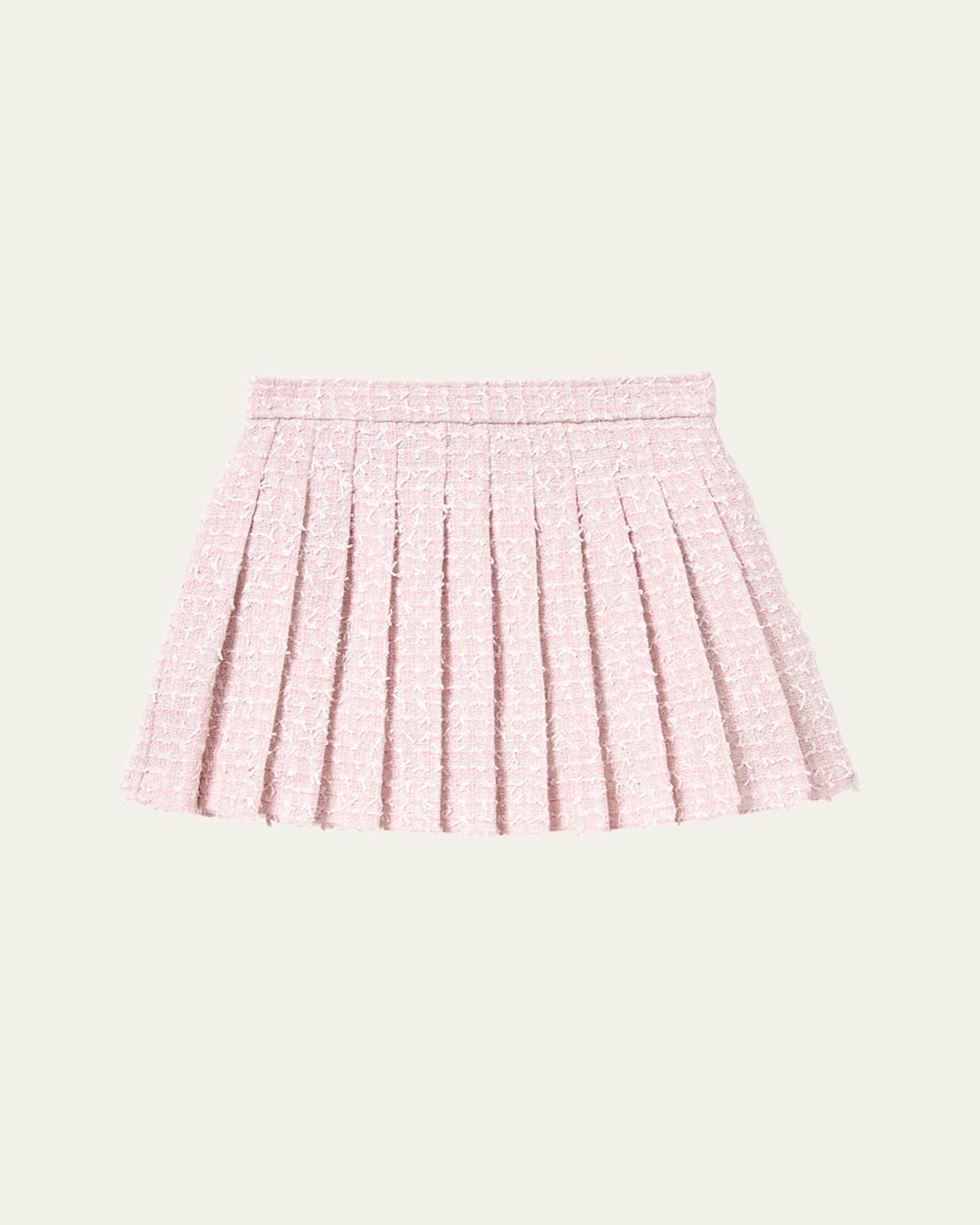 Self-portrait Pink Bow Boucle Skirt In Pink