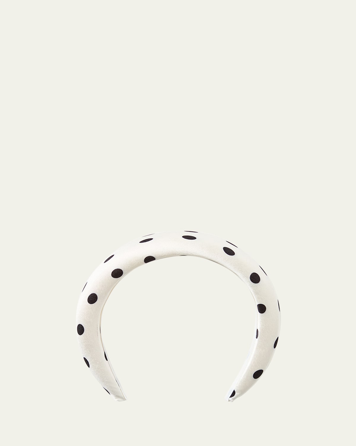 Self-portrait Polka-dot Head Band In Cream