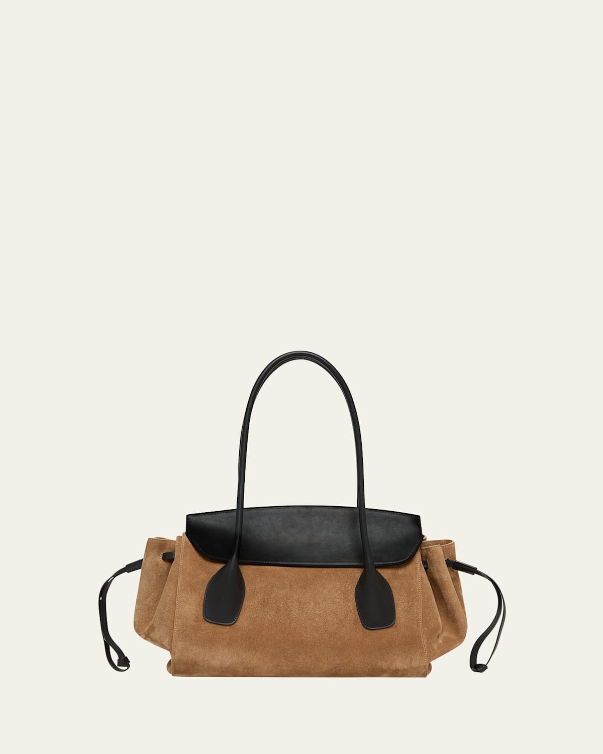 Jil Sander Voyage Small Suede Shoulder Bag In Brown