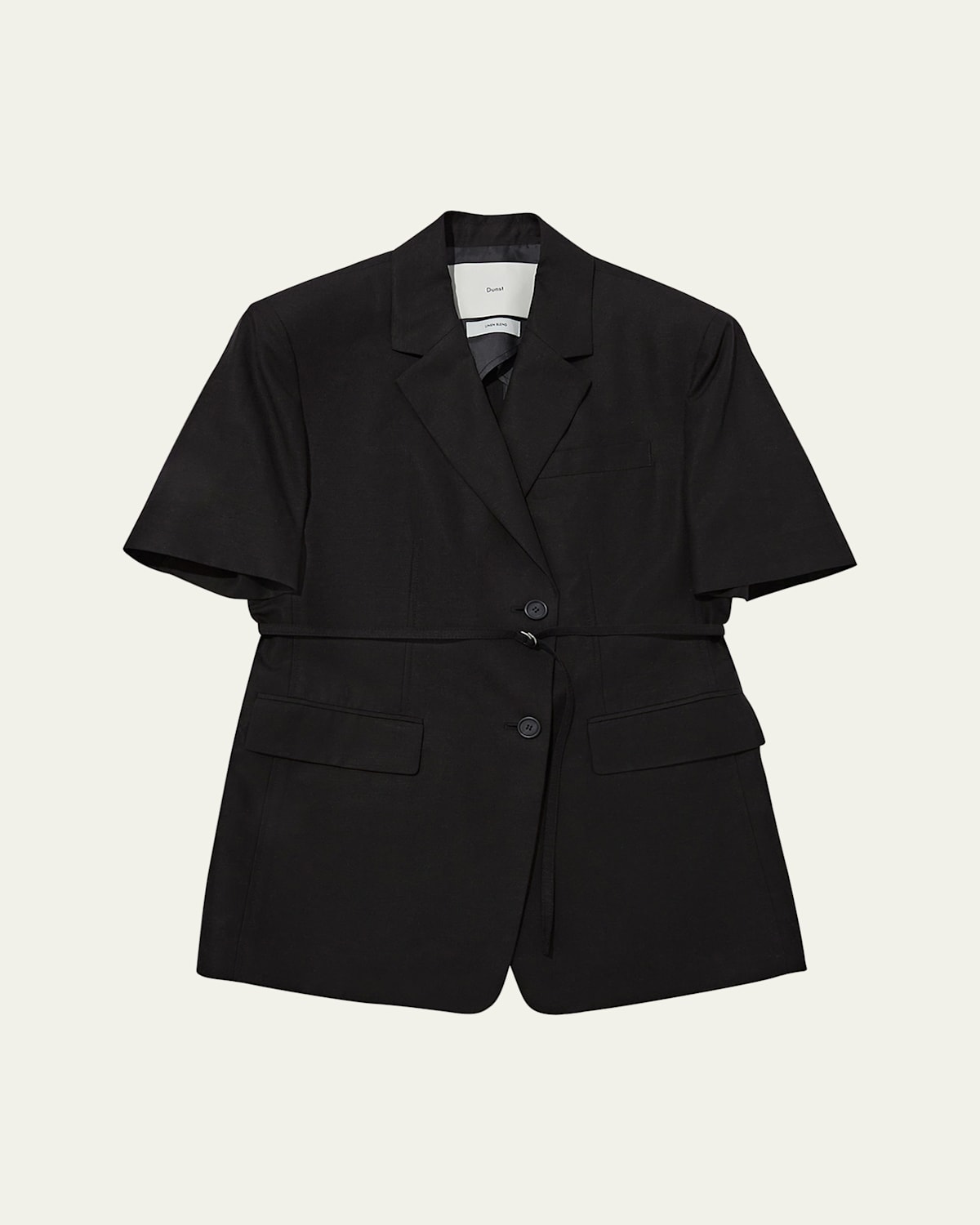 Dunst Belted Short-sleeve Linen Jacket