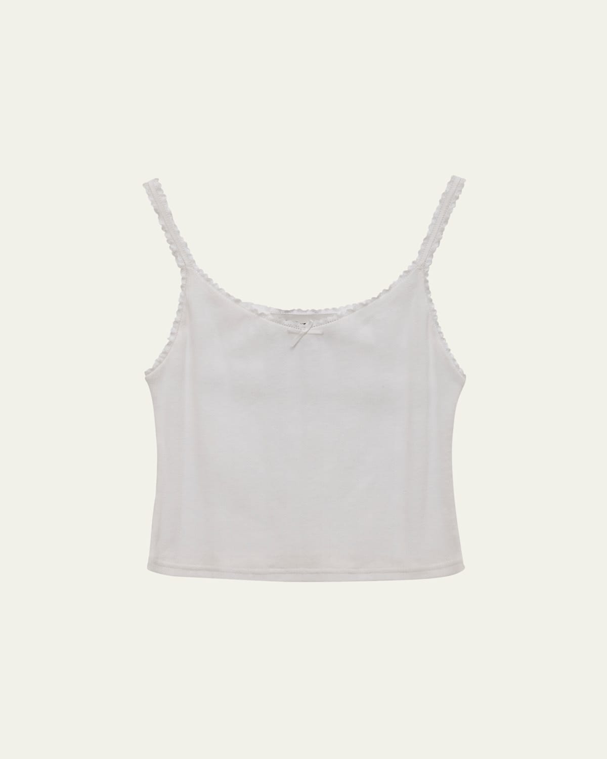 Dunst Pointelle Knit Bow Tank Top