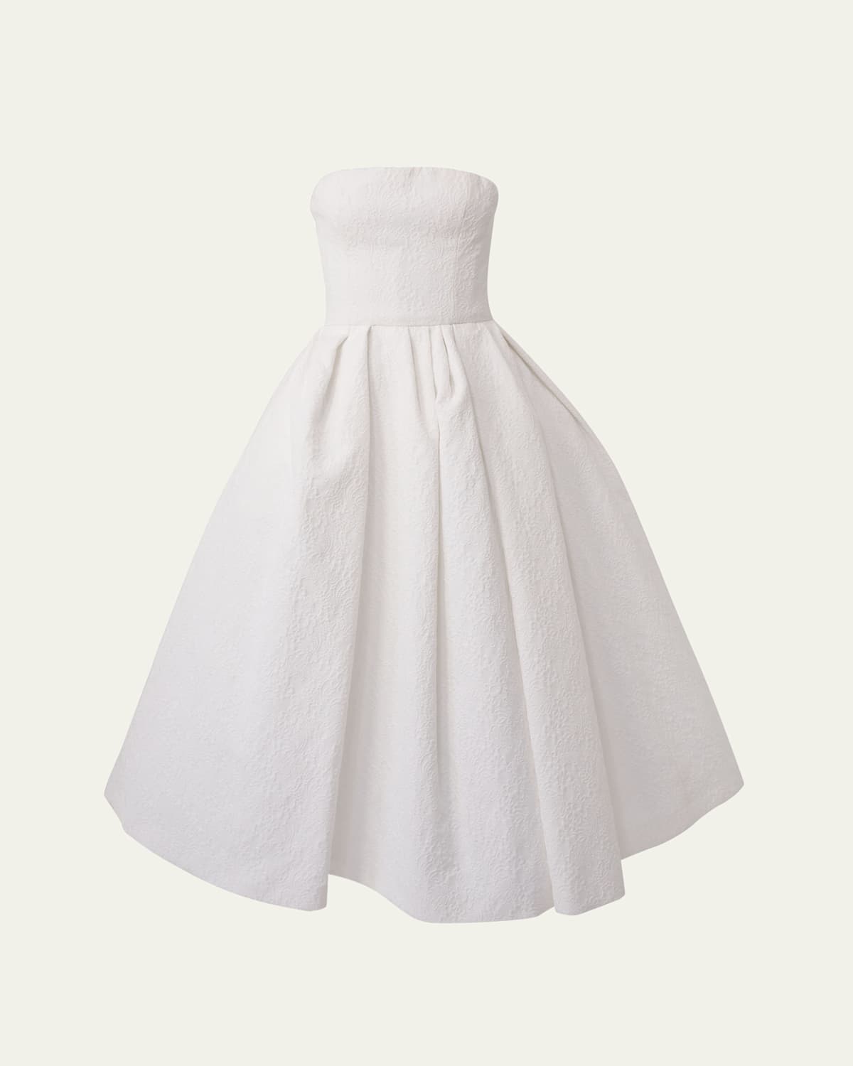 CAROLINA HERRERA STRAPLESS FULL MIDI DRESS 