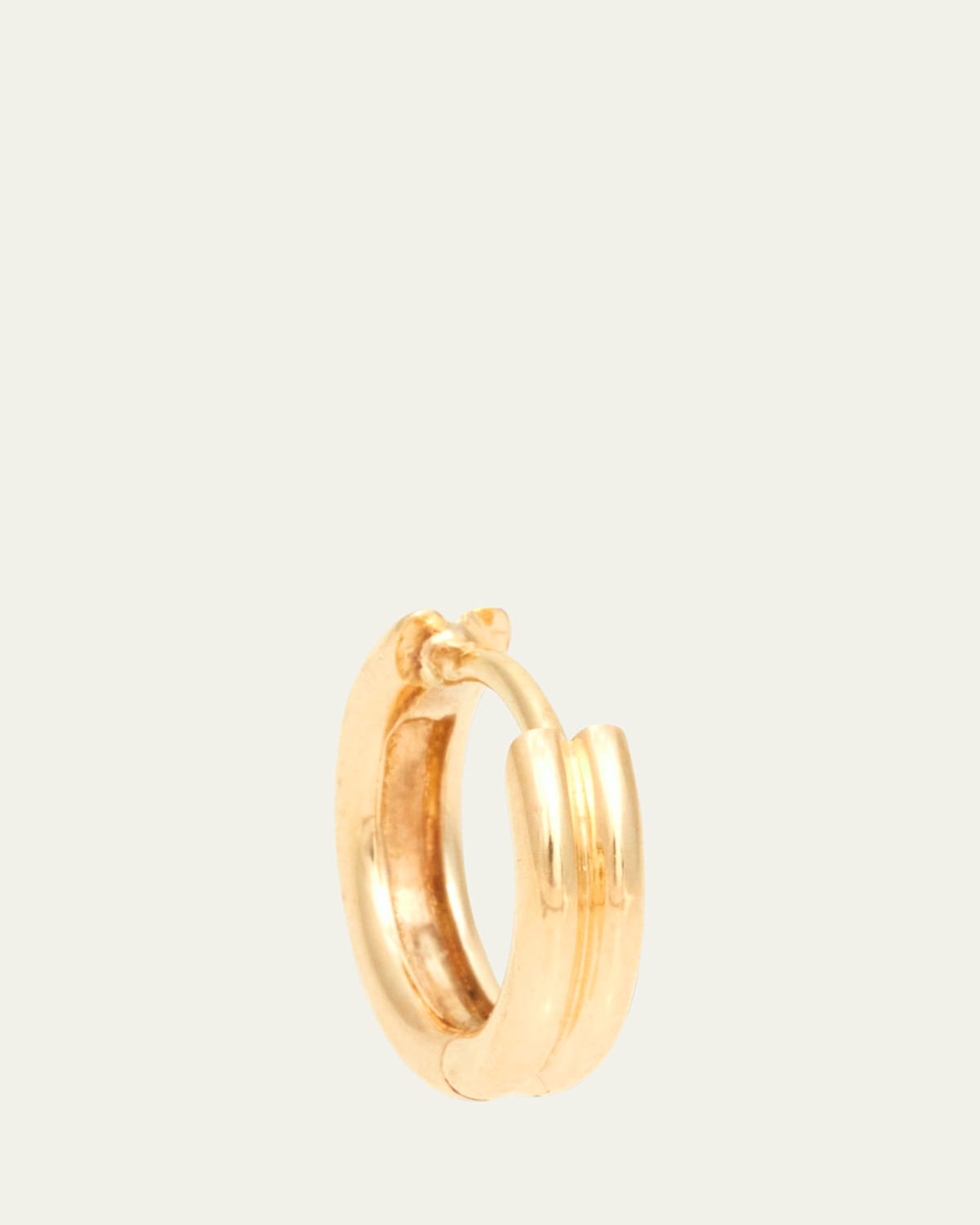 Double Link Huggie Earring in 18K Yellow Gold, Large, Single