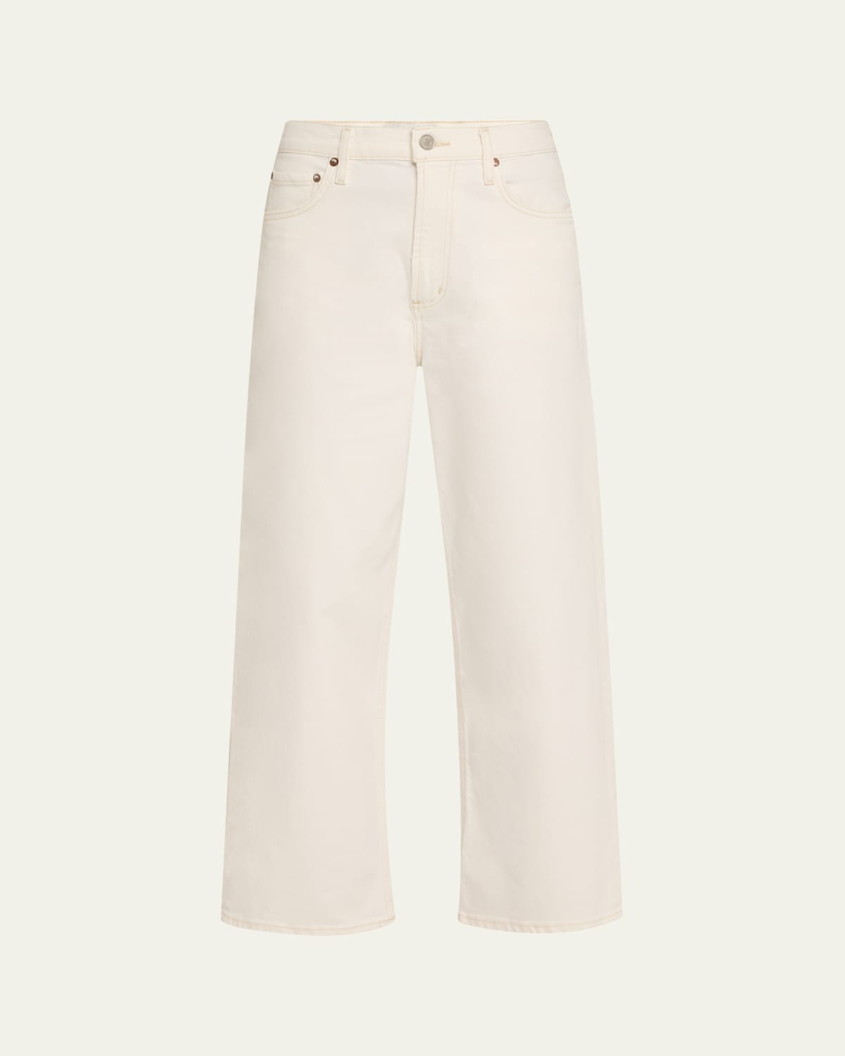 Agolde Ren Wide-leg Jeans In White