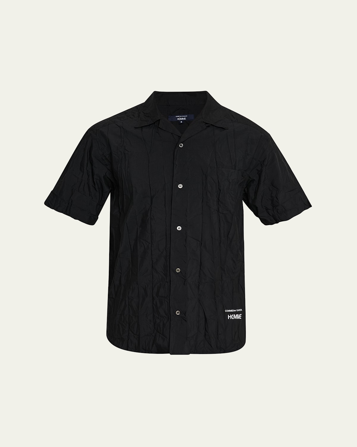 Cdg Homme Men's Crinkle Short-sleeve Shirt
