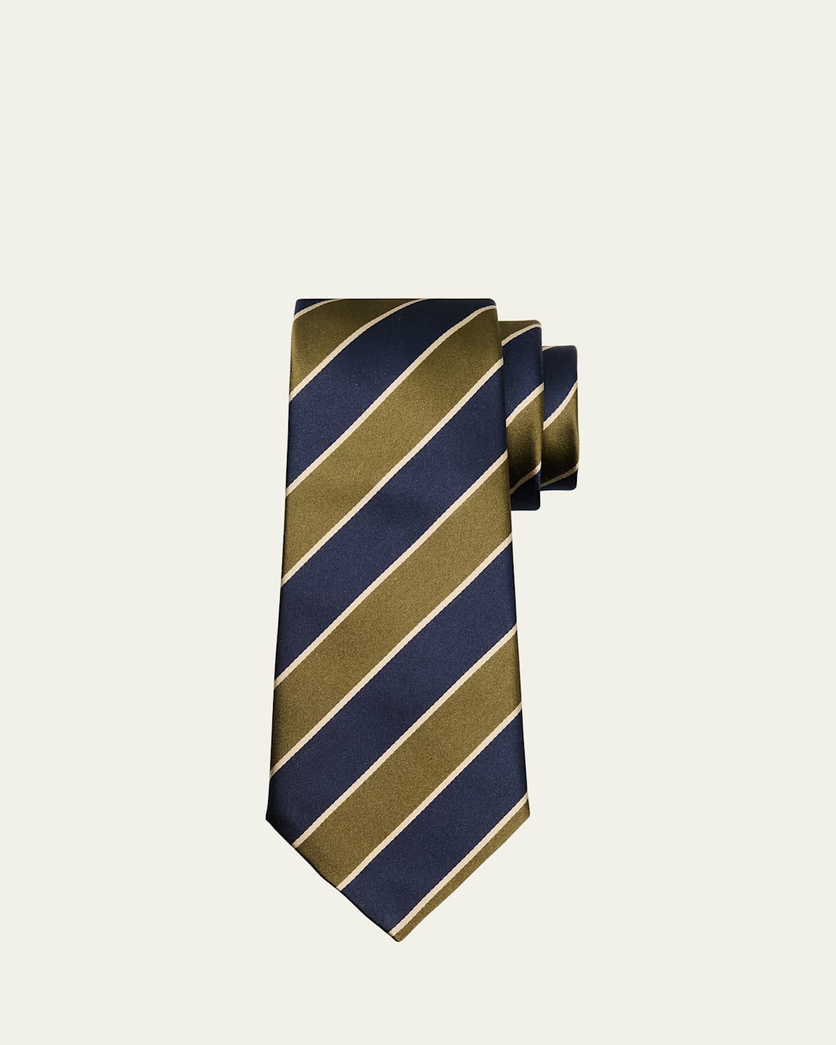 Saint Laurent Striped Tie Silk In Multi