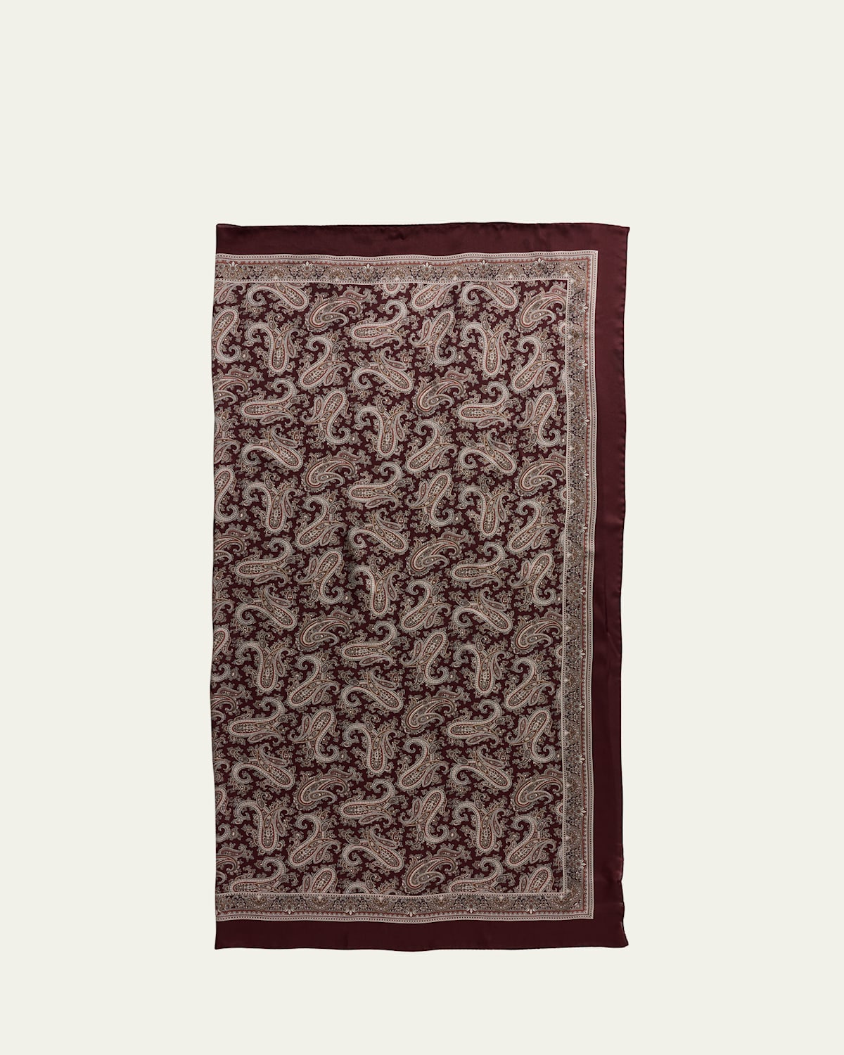 Saint Laurent Paisley Silk Charmeuse Scarf