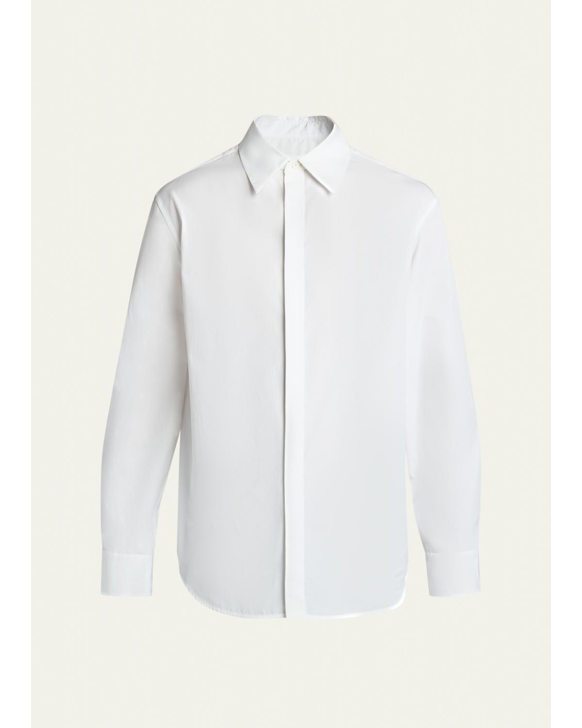 Men'S Concealed-Placket Cotton Sport Shirt