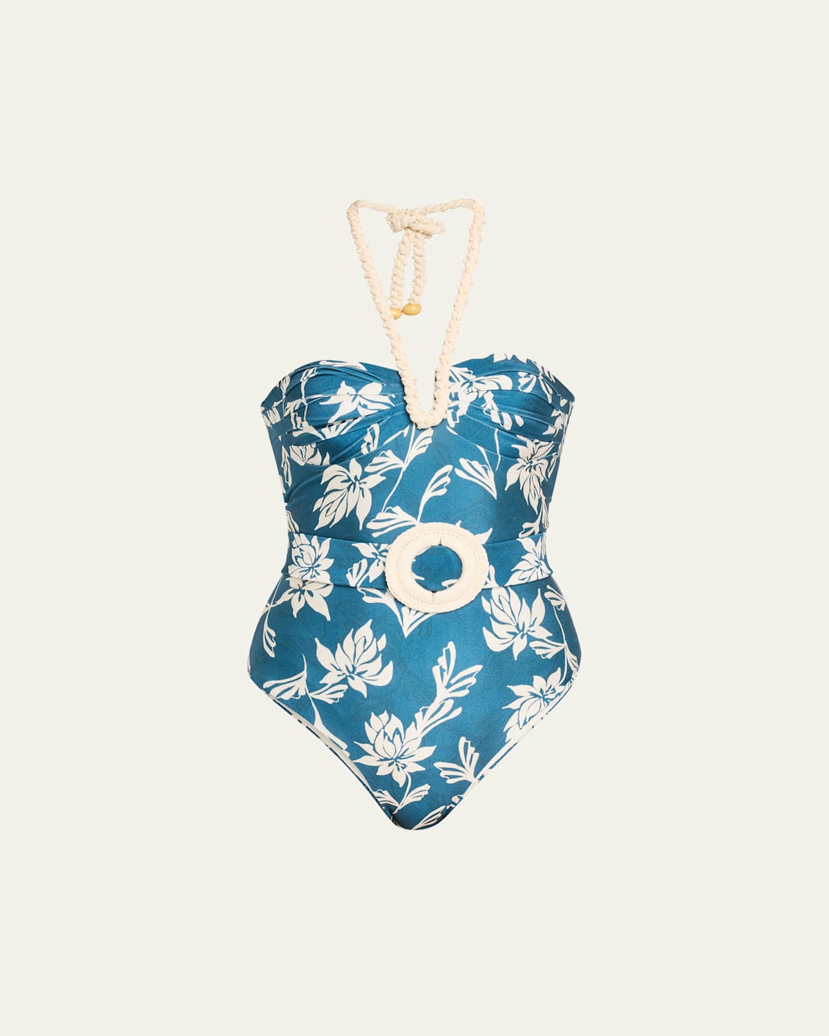 Artichoke Halter One-Piece Swimsuit