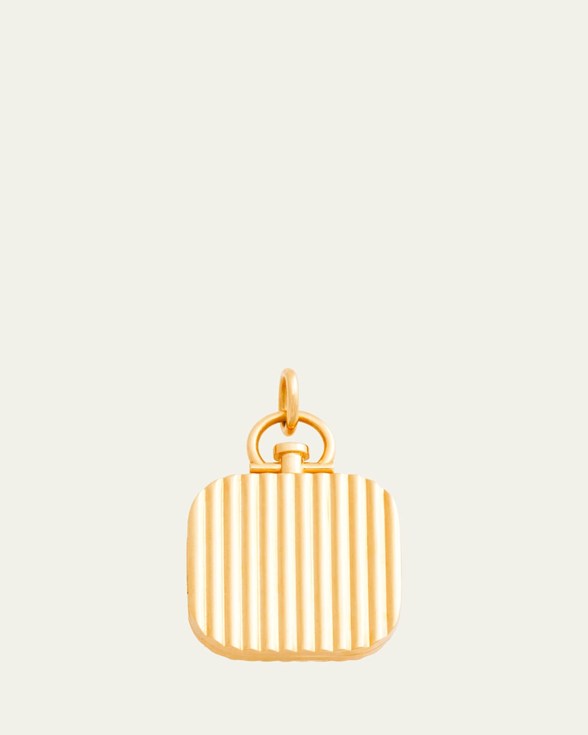 Square Barre Photo Locket in 18K Yellow Gold